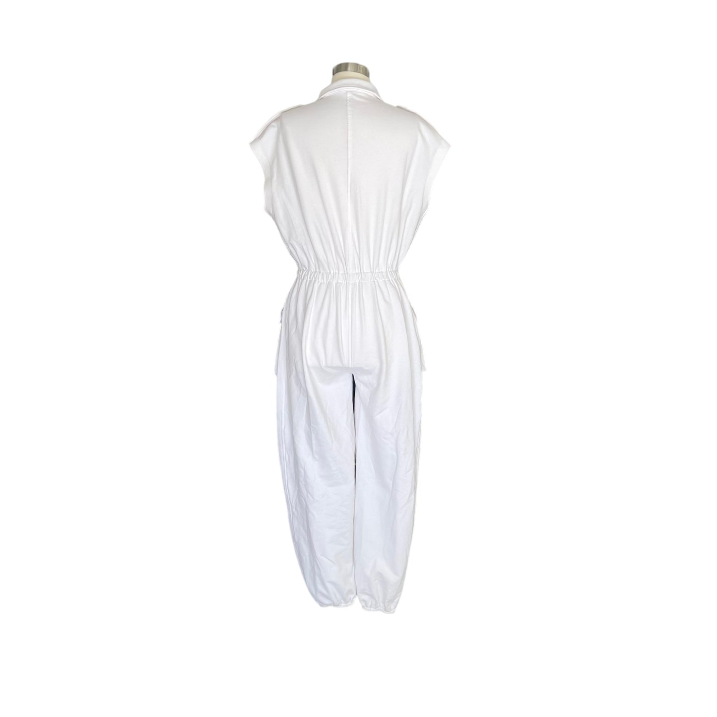 White Cargo Jumpsuit - M