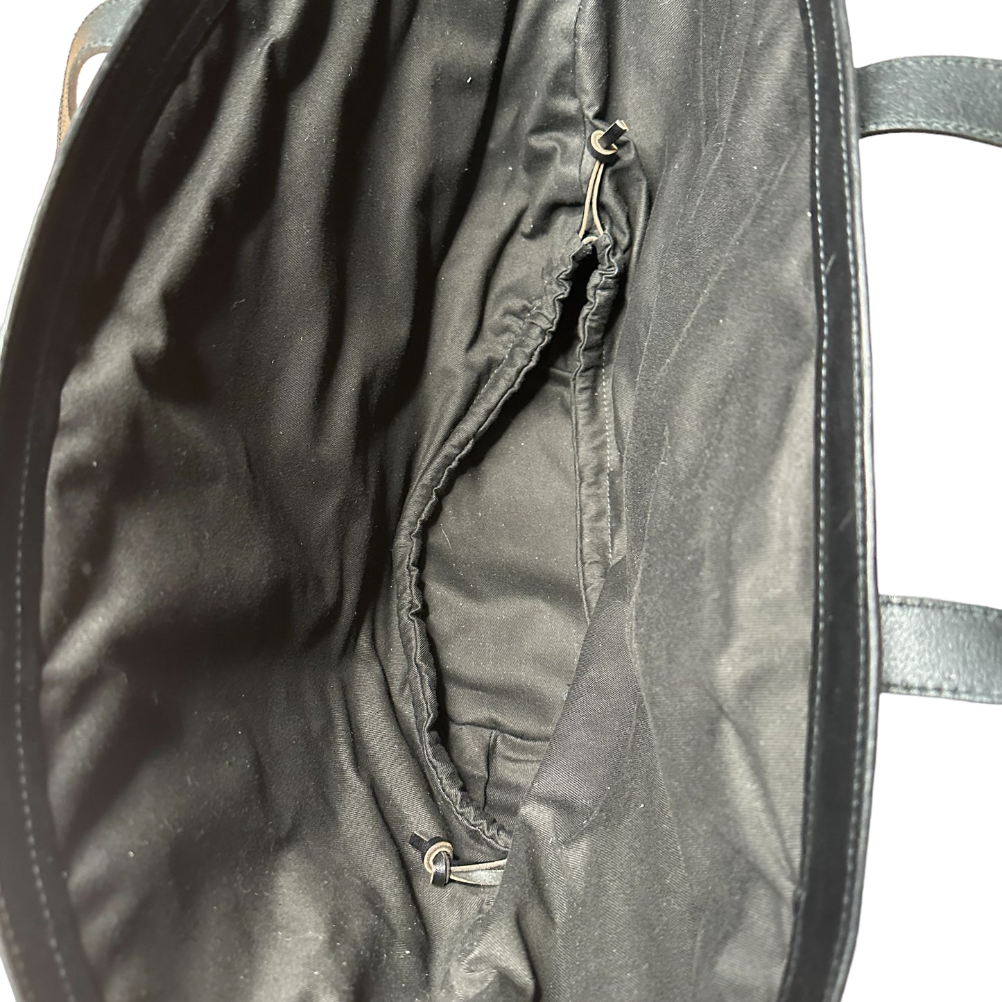 Black Raffia & Leather Bag