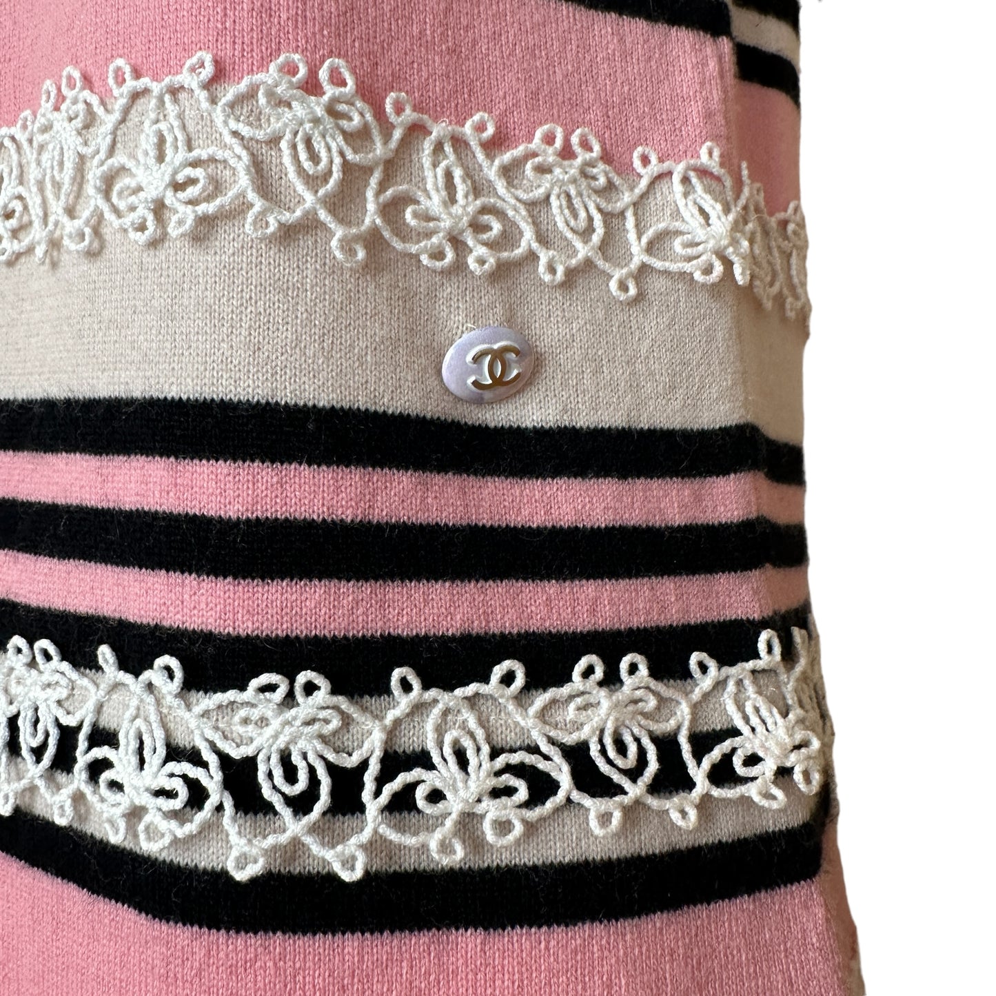 Cashmere Striped Dress - L