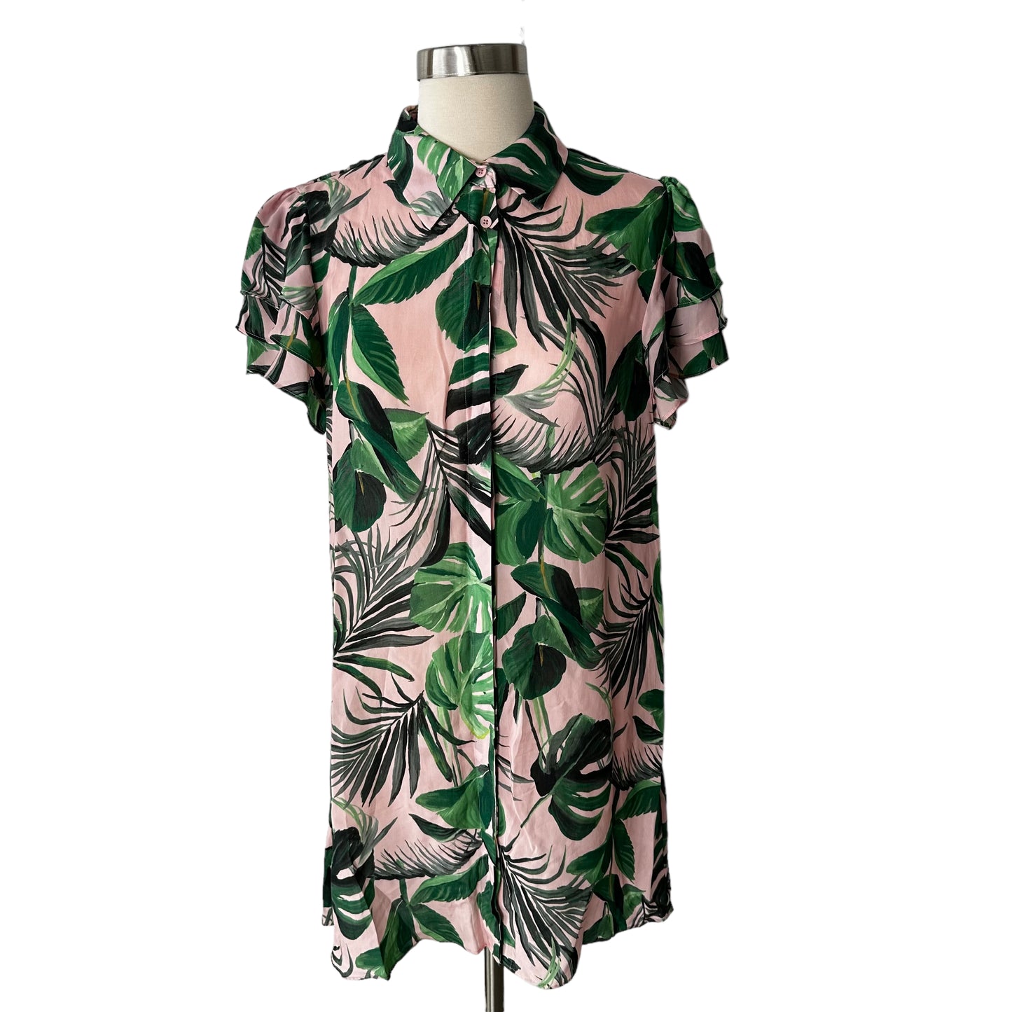 Floral Pink Dress - M