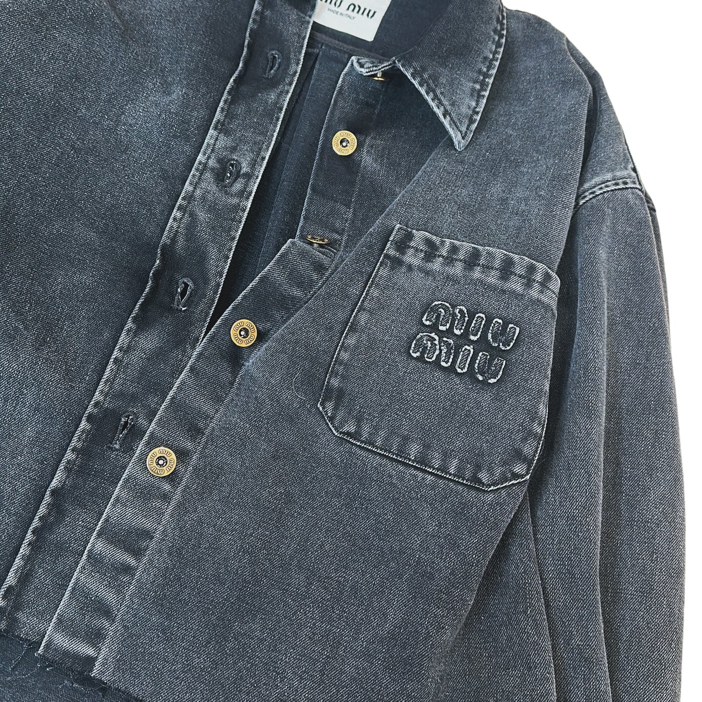 Back Denim Logo Shirt - L