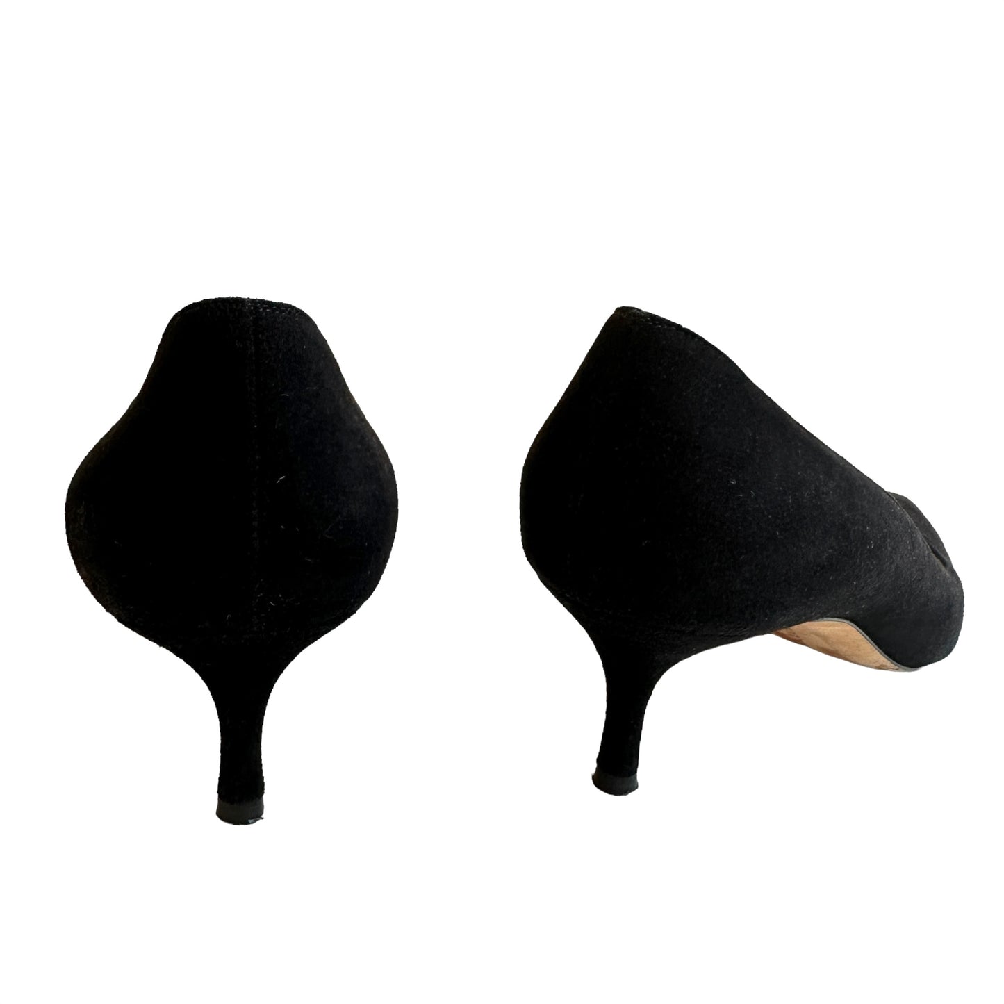 Black Suede Heels - 8