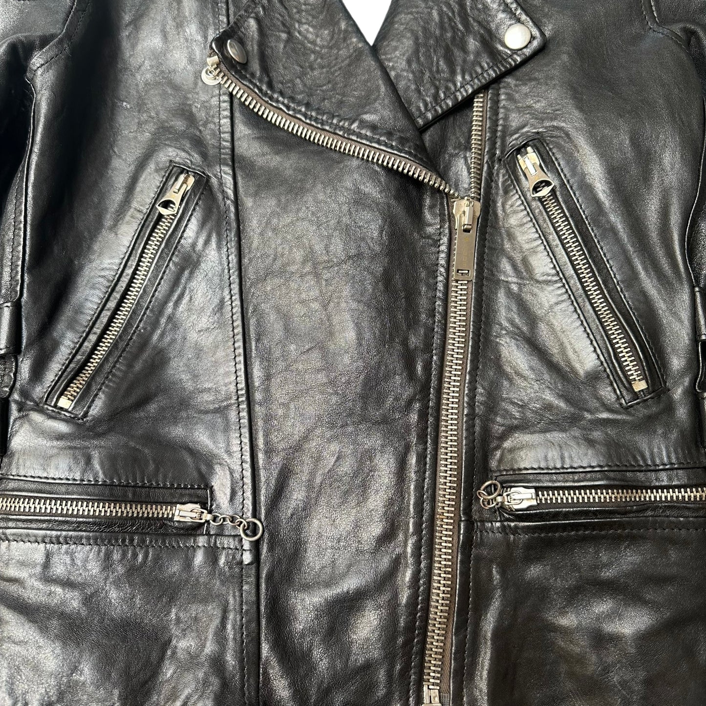 Moto Leather Jacket - XS