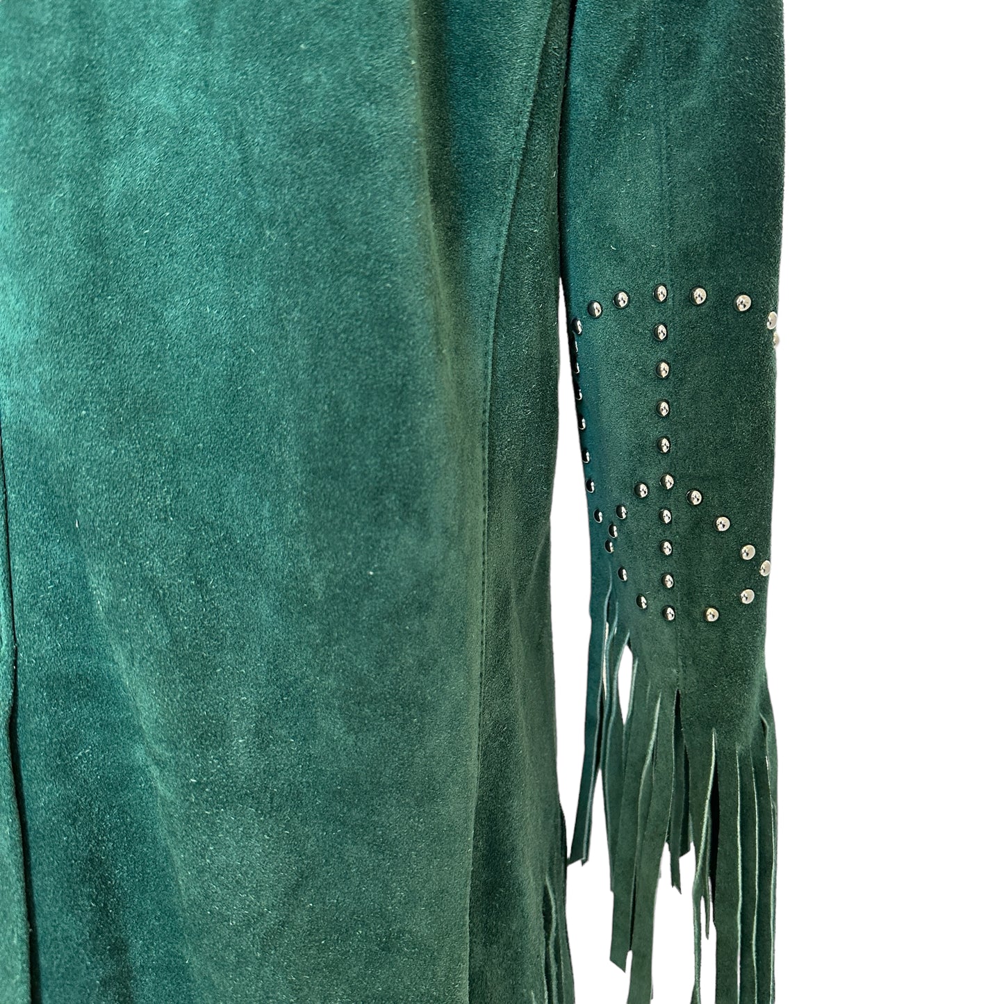 Green Suede Peace & Love Jacket - S