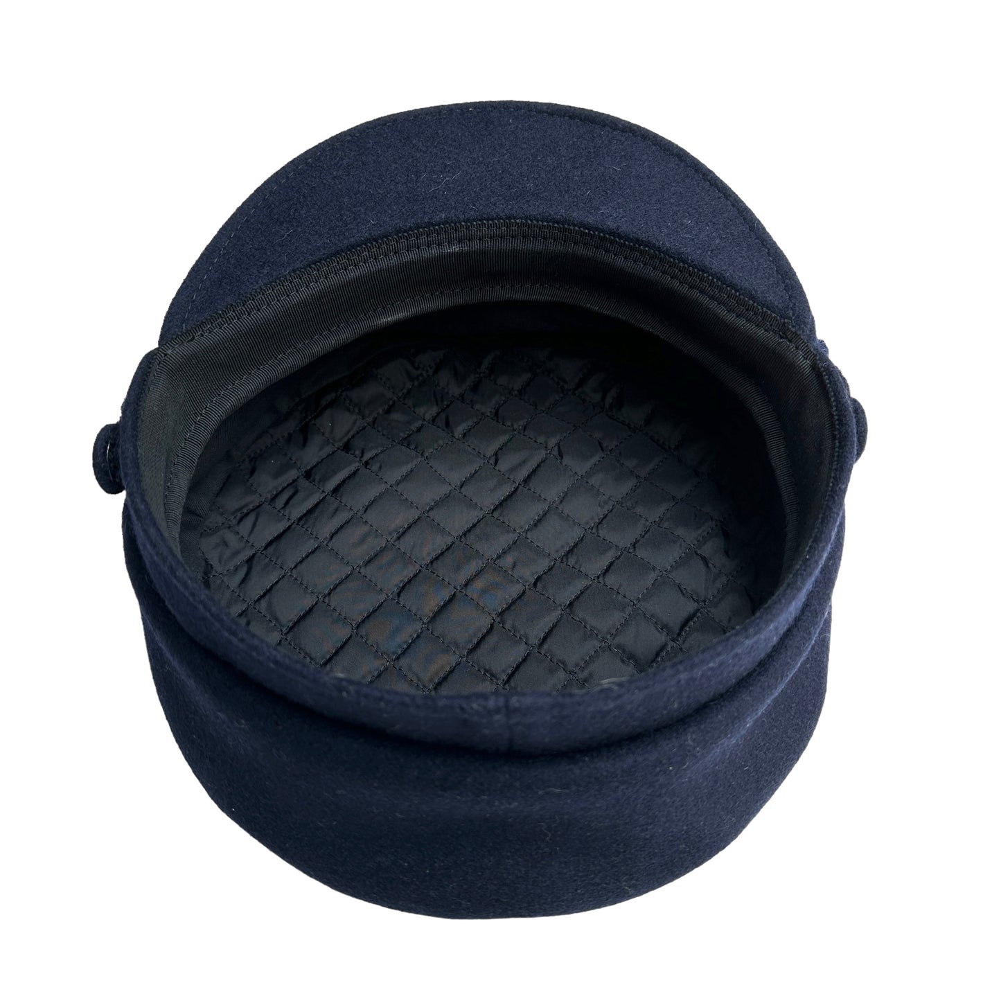 Navy Wool Newsboy Cap - M