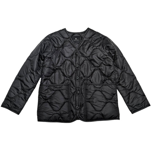 Black Mid-Season Oversized Jacket - XXS