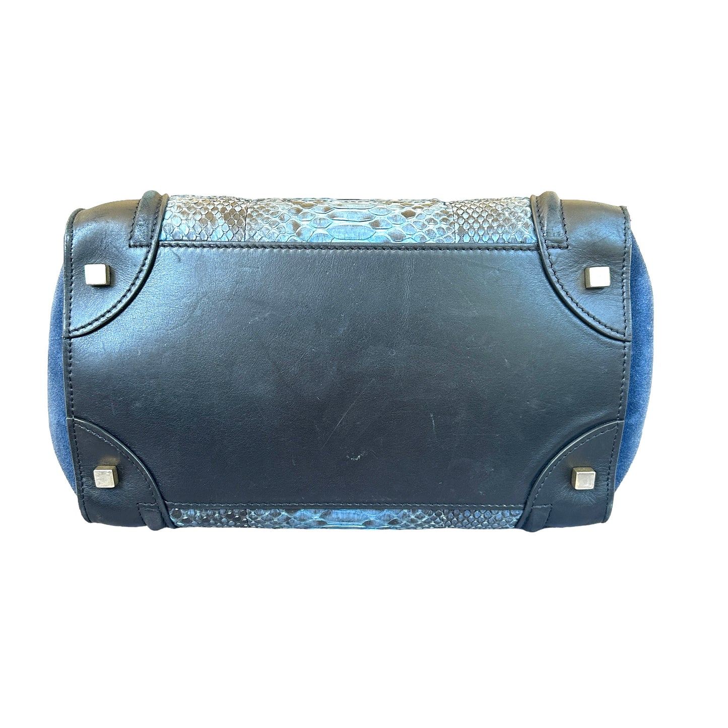 Blue Python Luggage Tote