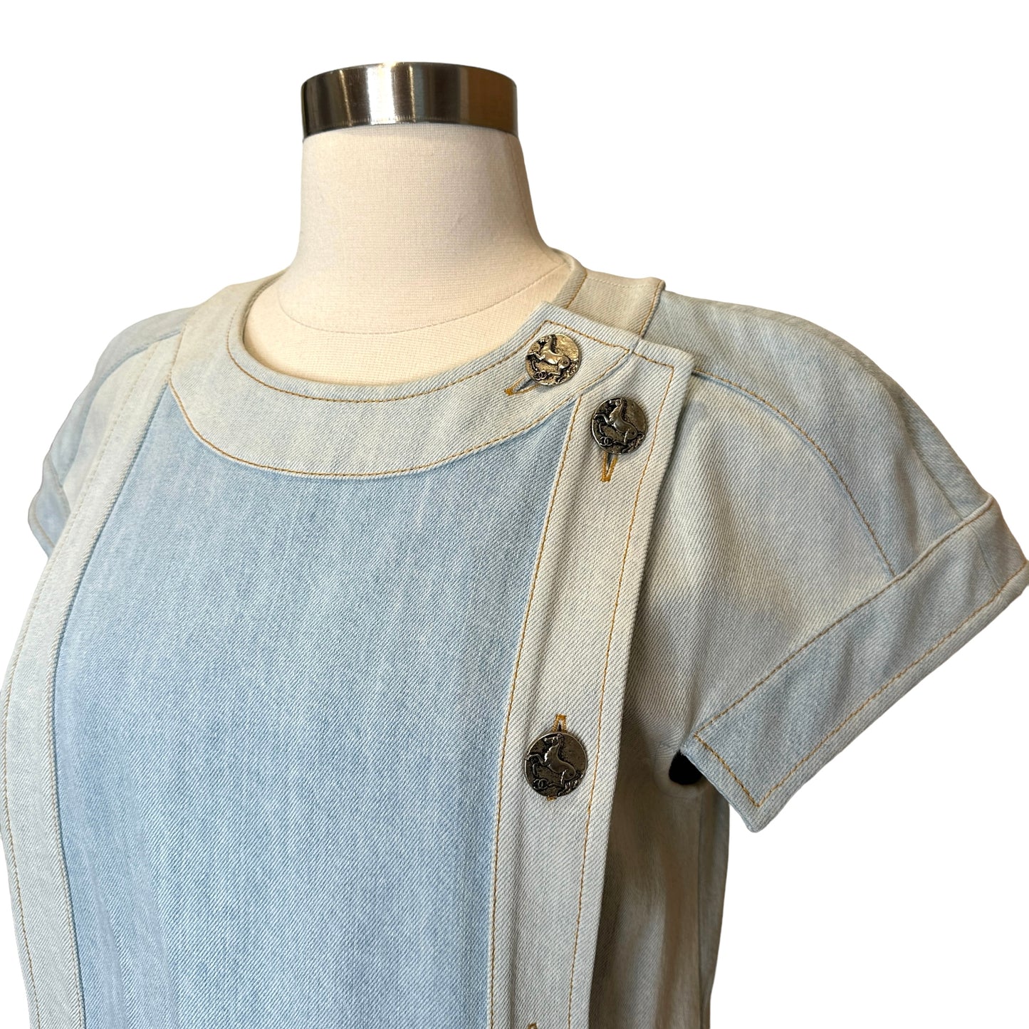 Short Denim Dress - S