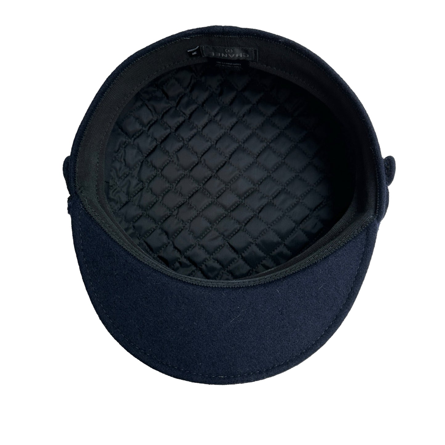 Navy Wool Newsboy Cap - M