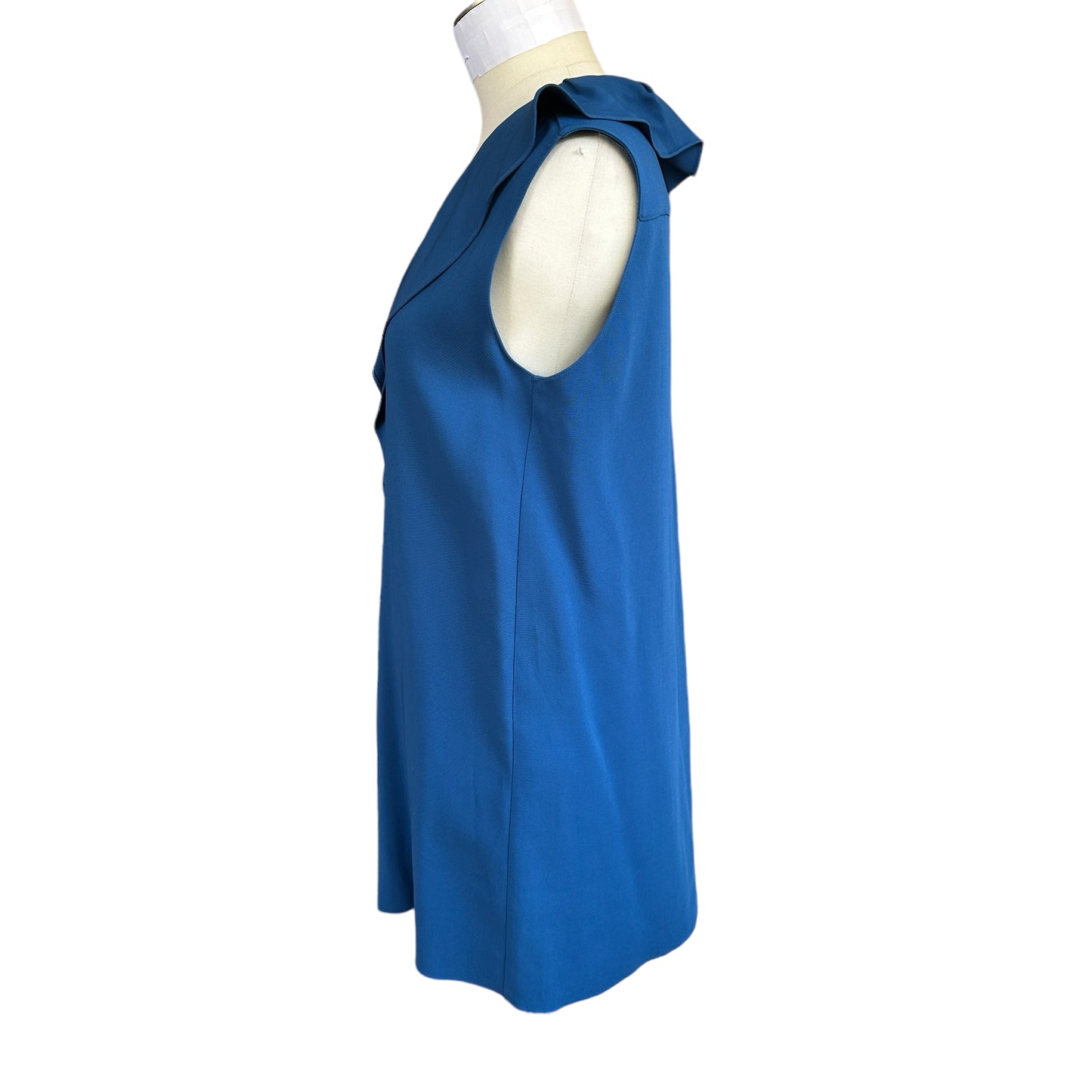 Blue Ruffle Tank Top - S