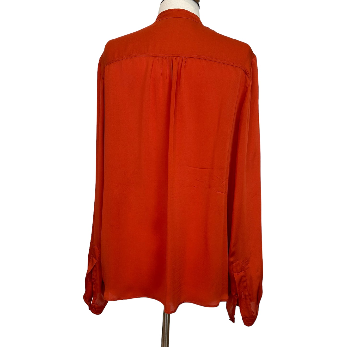 Red Silk Blouse - L