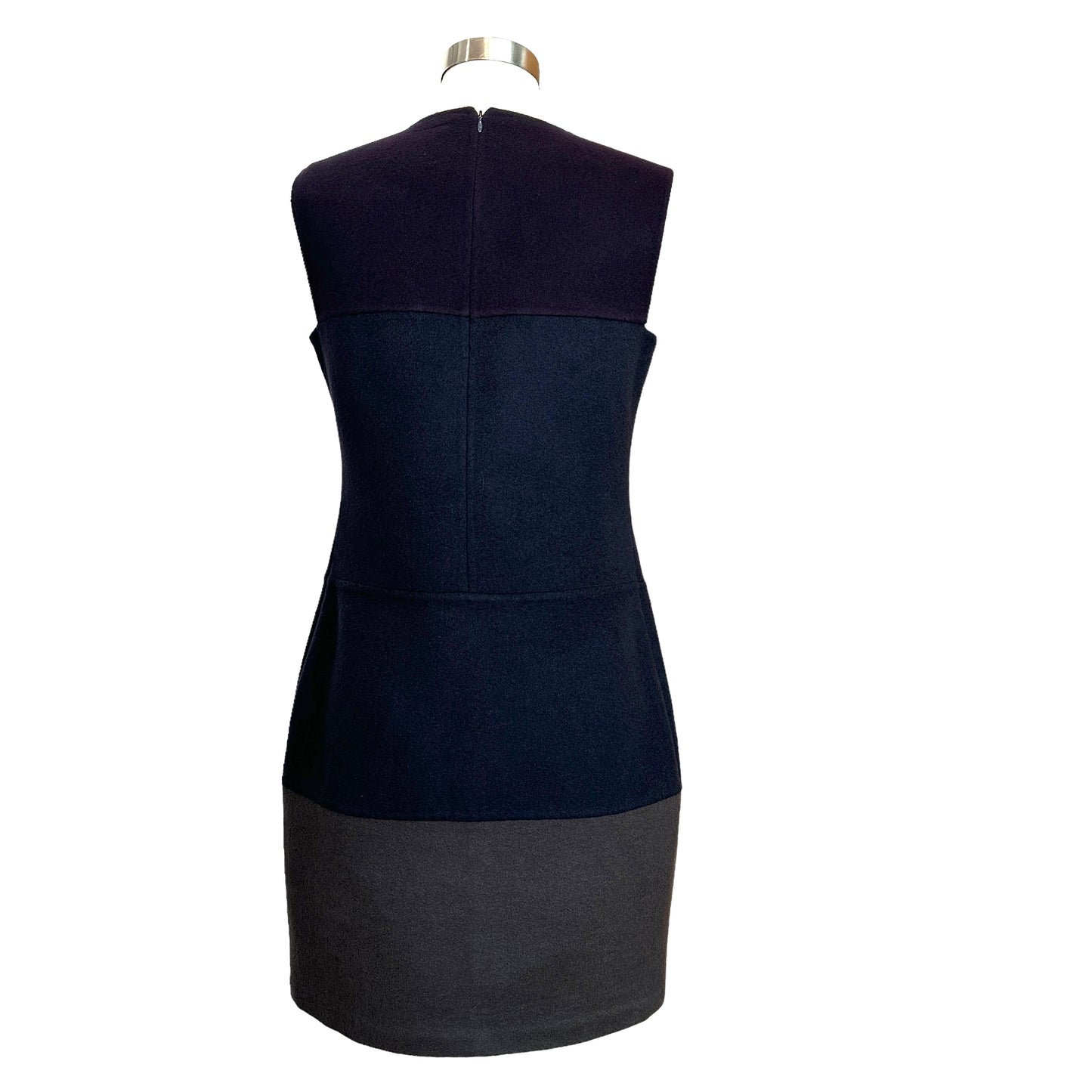 Navy & Grey Cashmere Dress -M/L