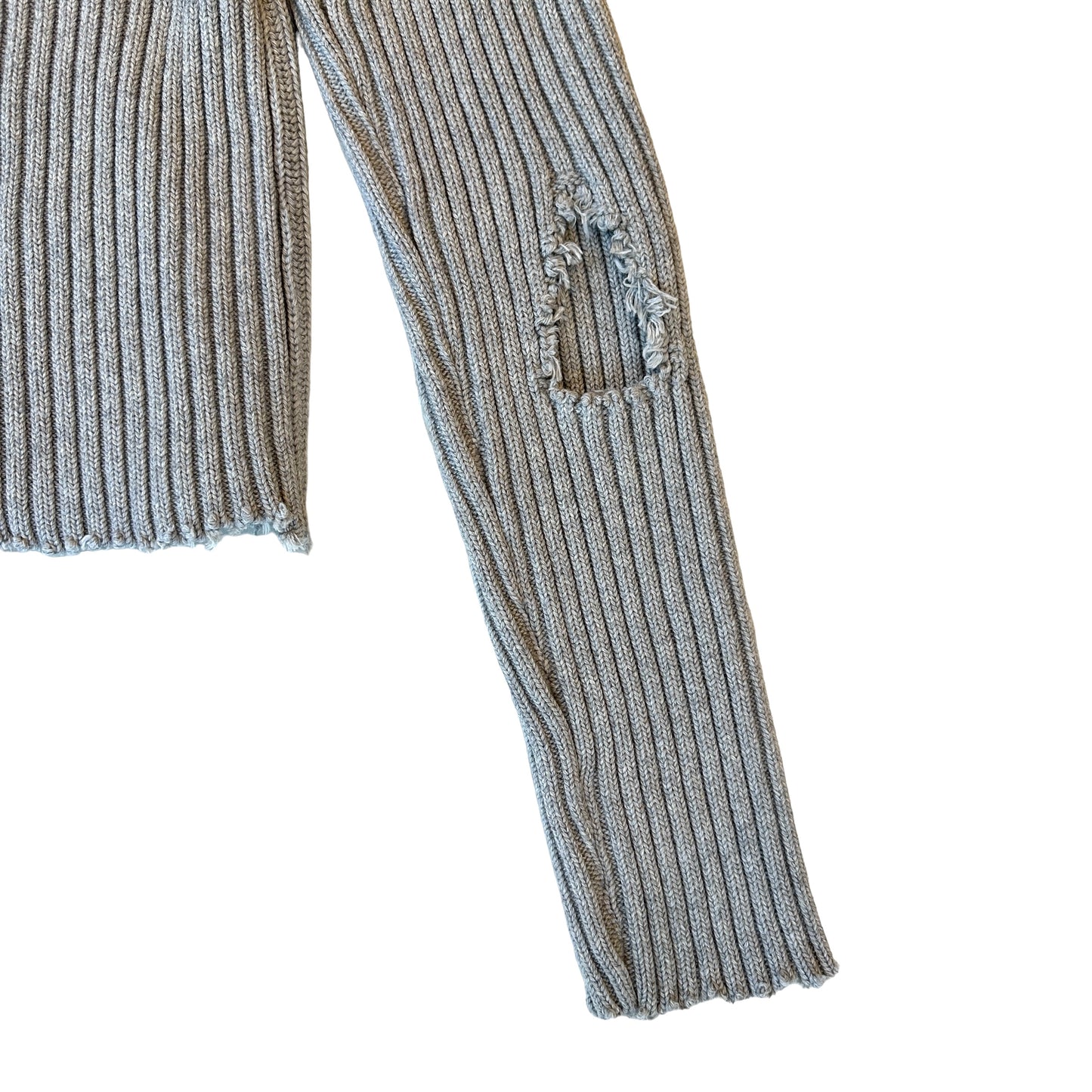 Grey Distressed Sweater - XS