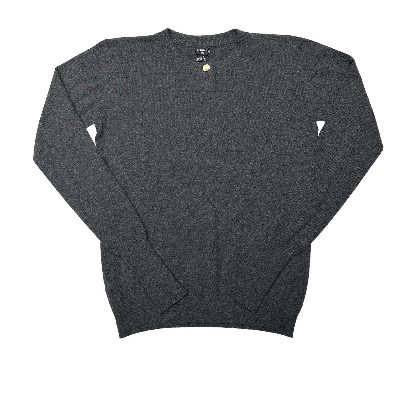 Grey Cashmere Sweater - L
