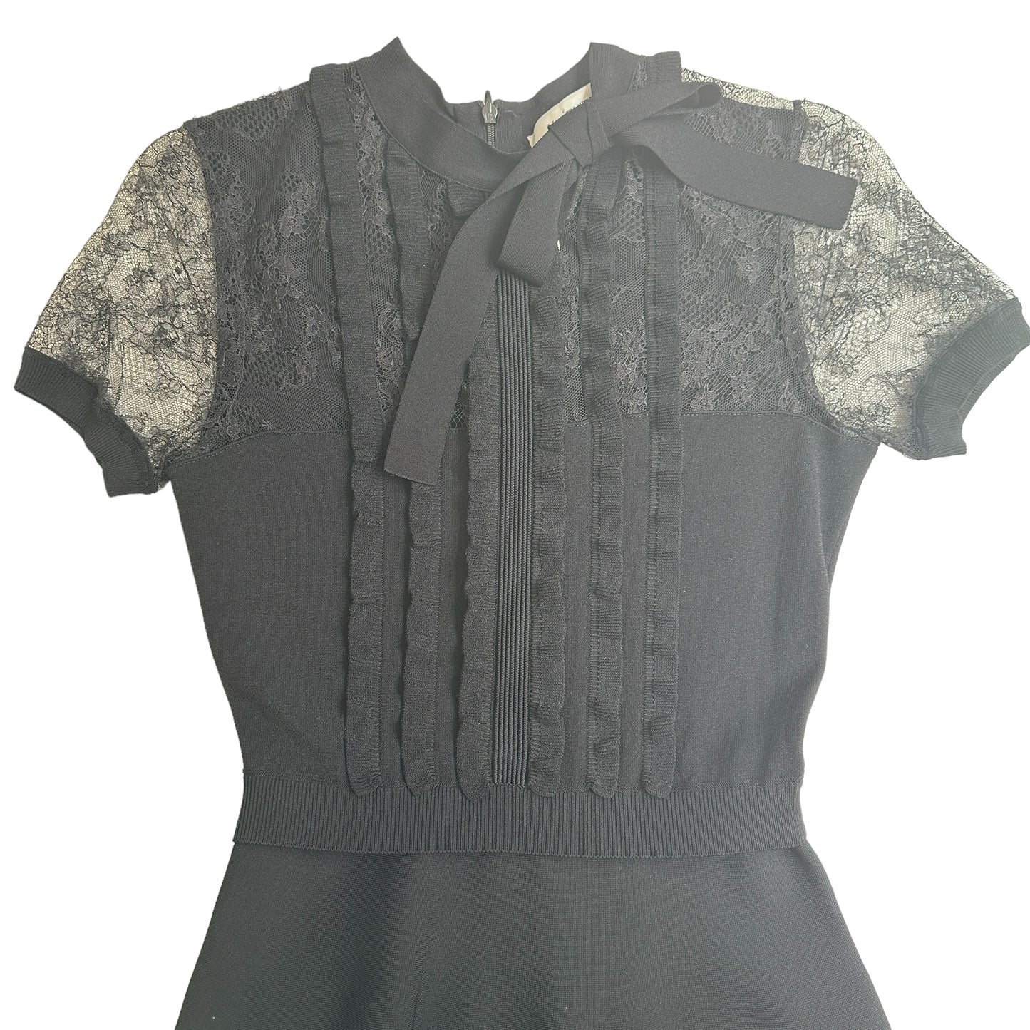 Black Laced Mini Dress - S