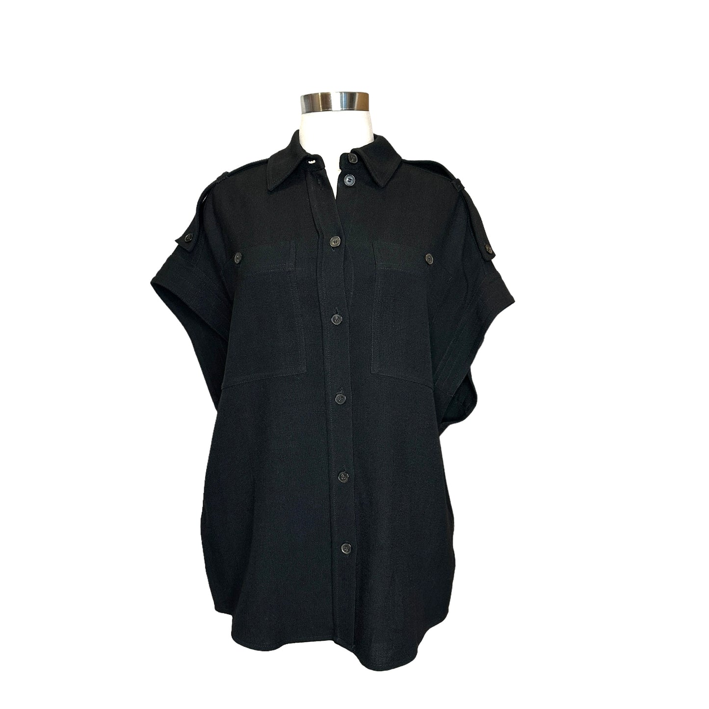 Sleeveless Oversized Shirt - XS