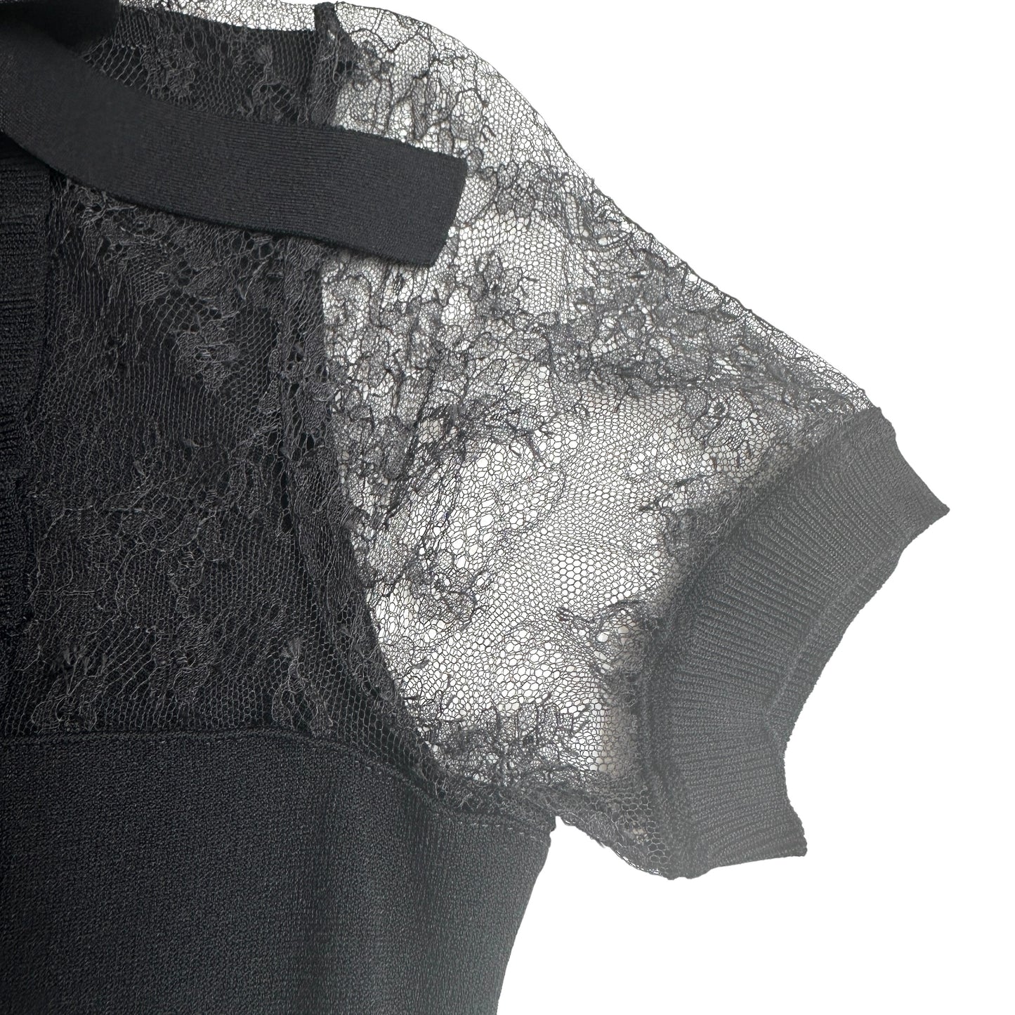 Black Laced Mini Dress - S