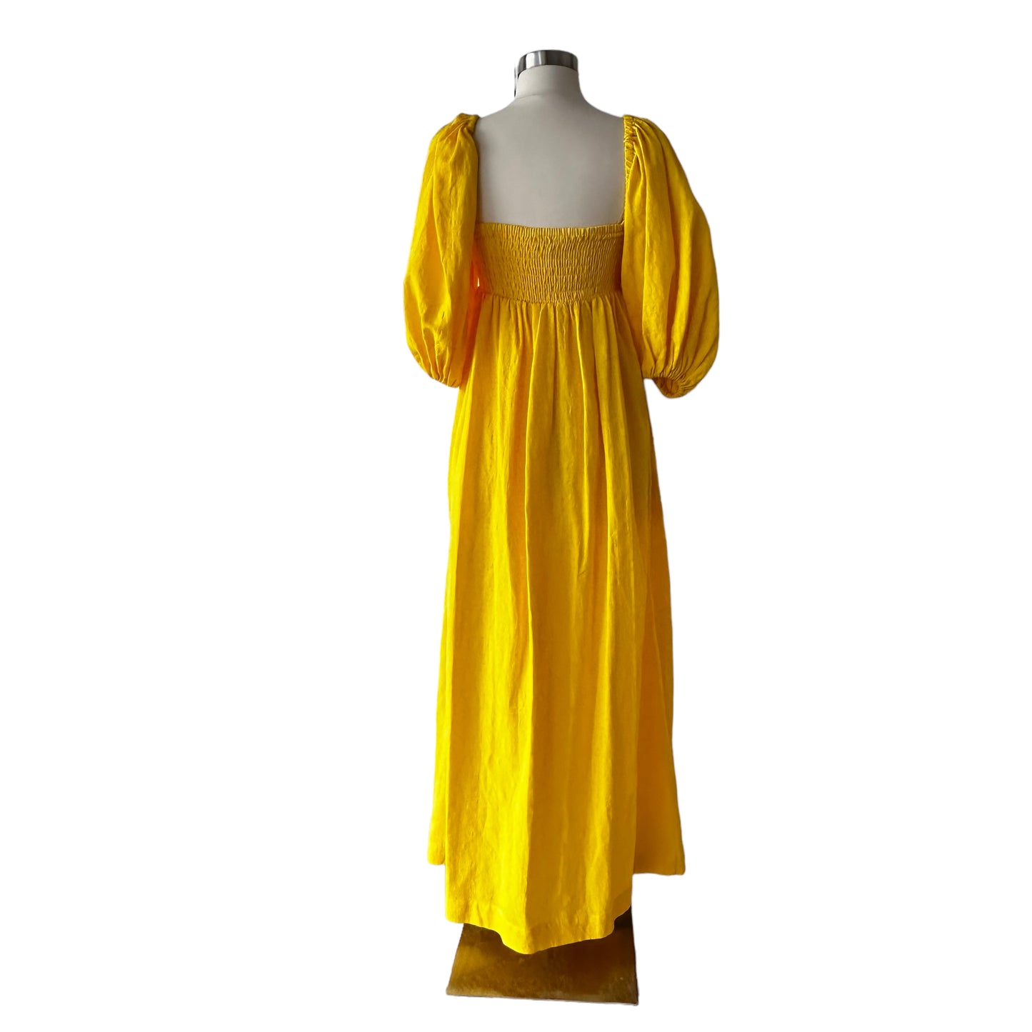Yellow Puff Sleeve Sundress - XS