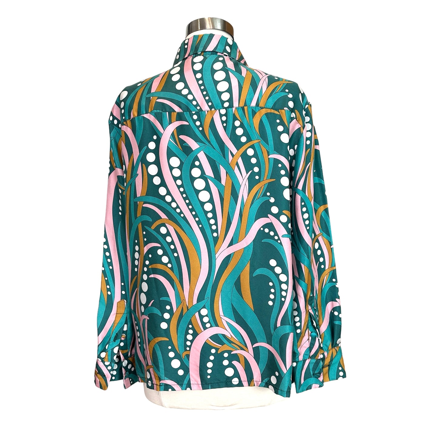 Printed Silk Shirt - M