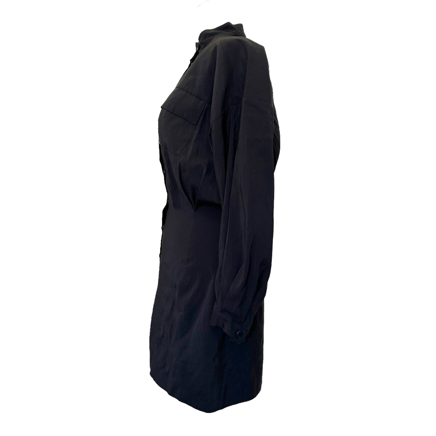 Button Down Black Dress - S