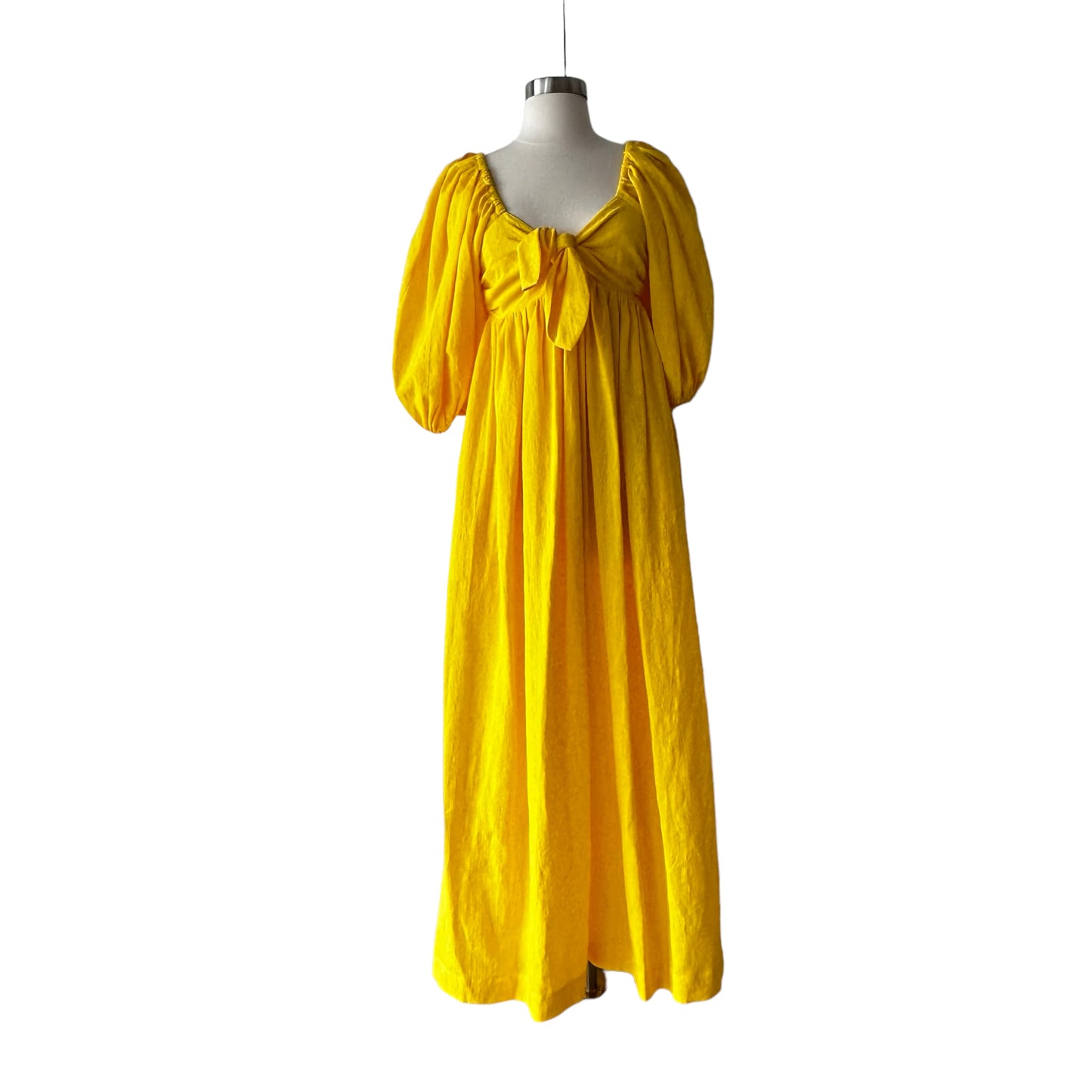 Yellow Puff Sleeve Sundress - XS