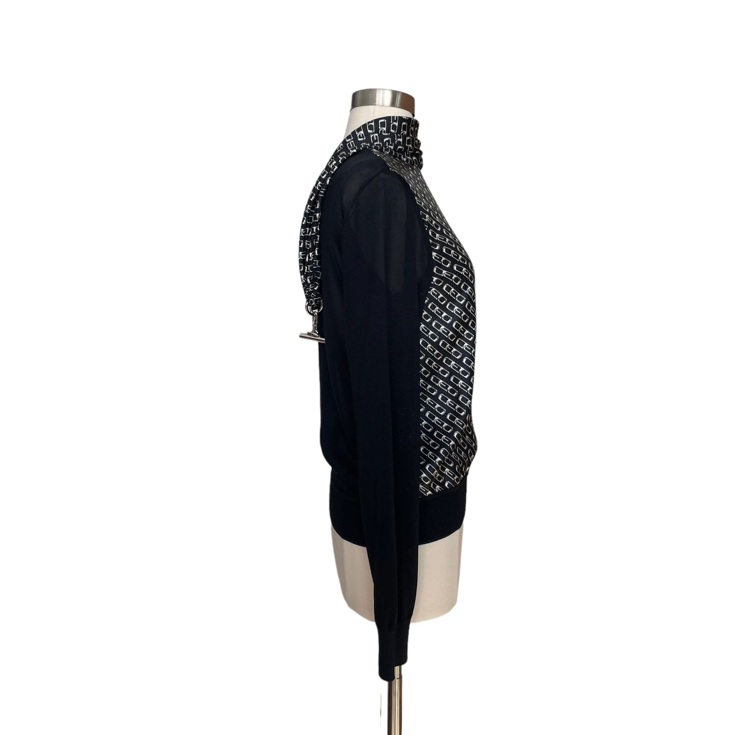Black Chain Link Top - S