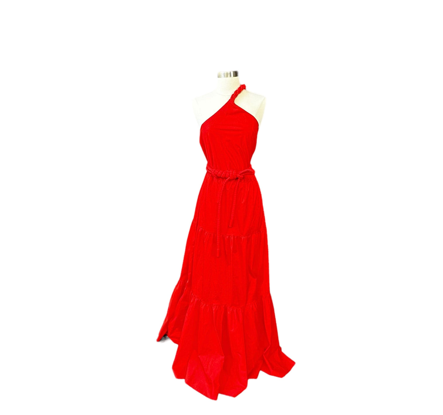 Red Low Back Dress - 4