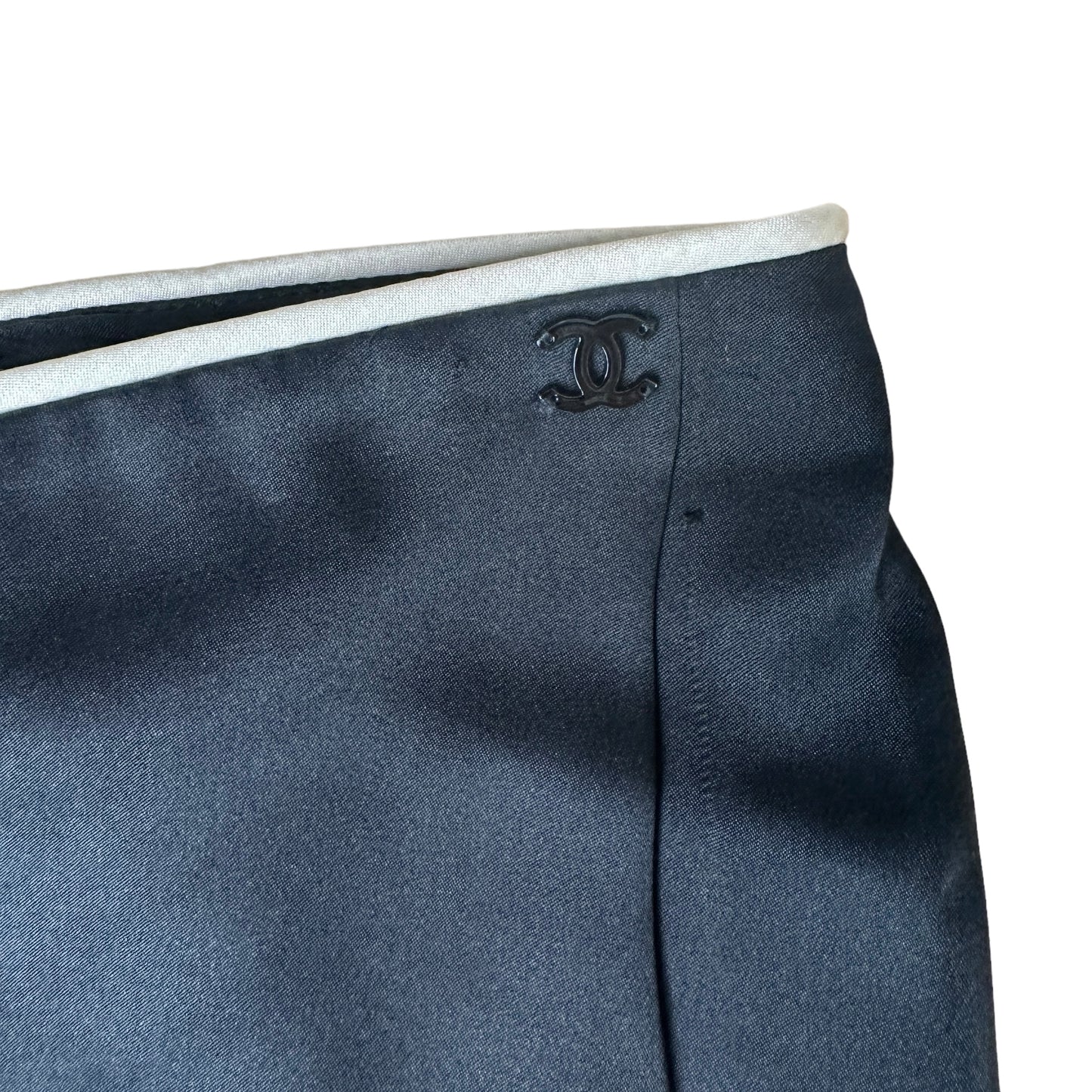 Silk Wide-Leg Pants - S