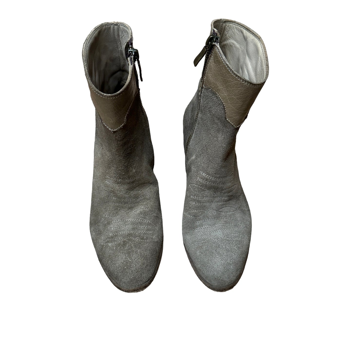 Beige Suede Boots - 7