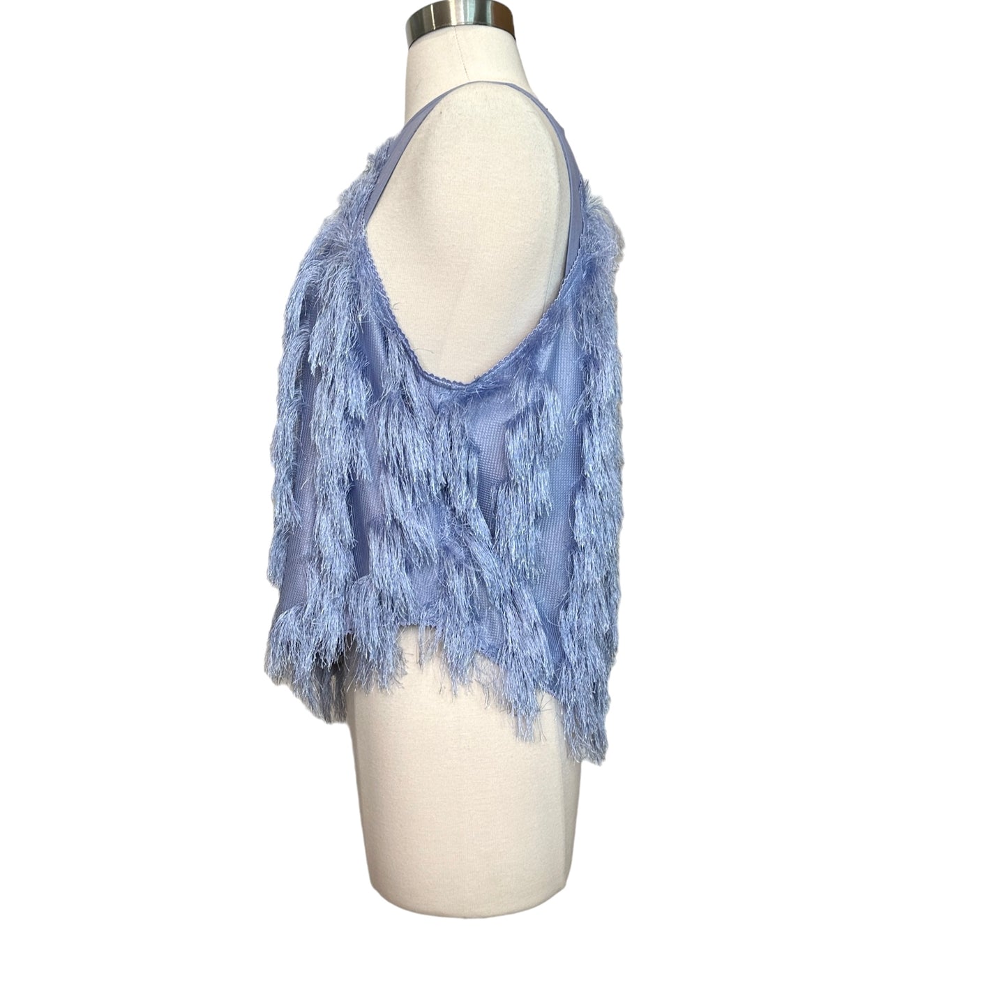 Purple Fringed Top - M