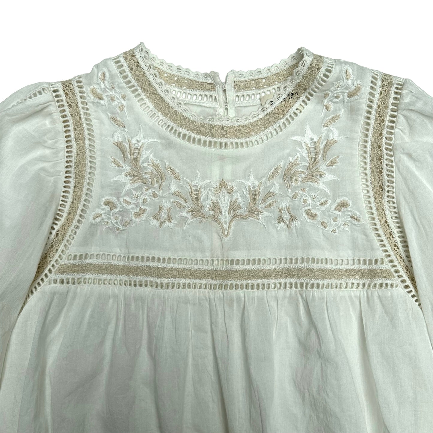Beige Laced Blouse - XS