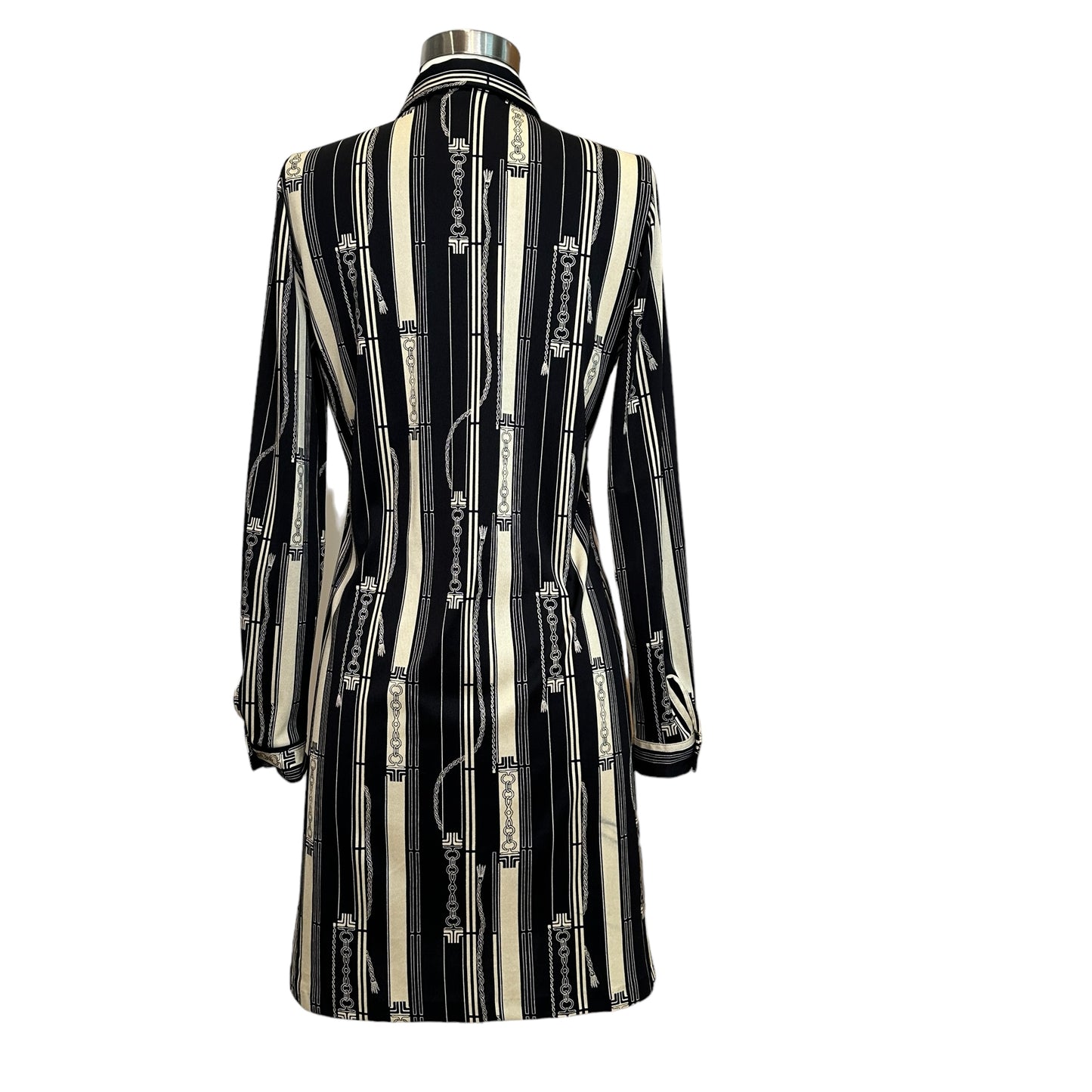 Black & Cream Vintage Dress - 6