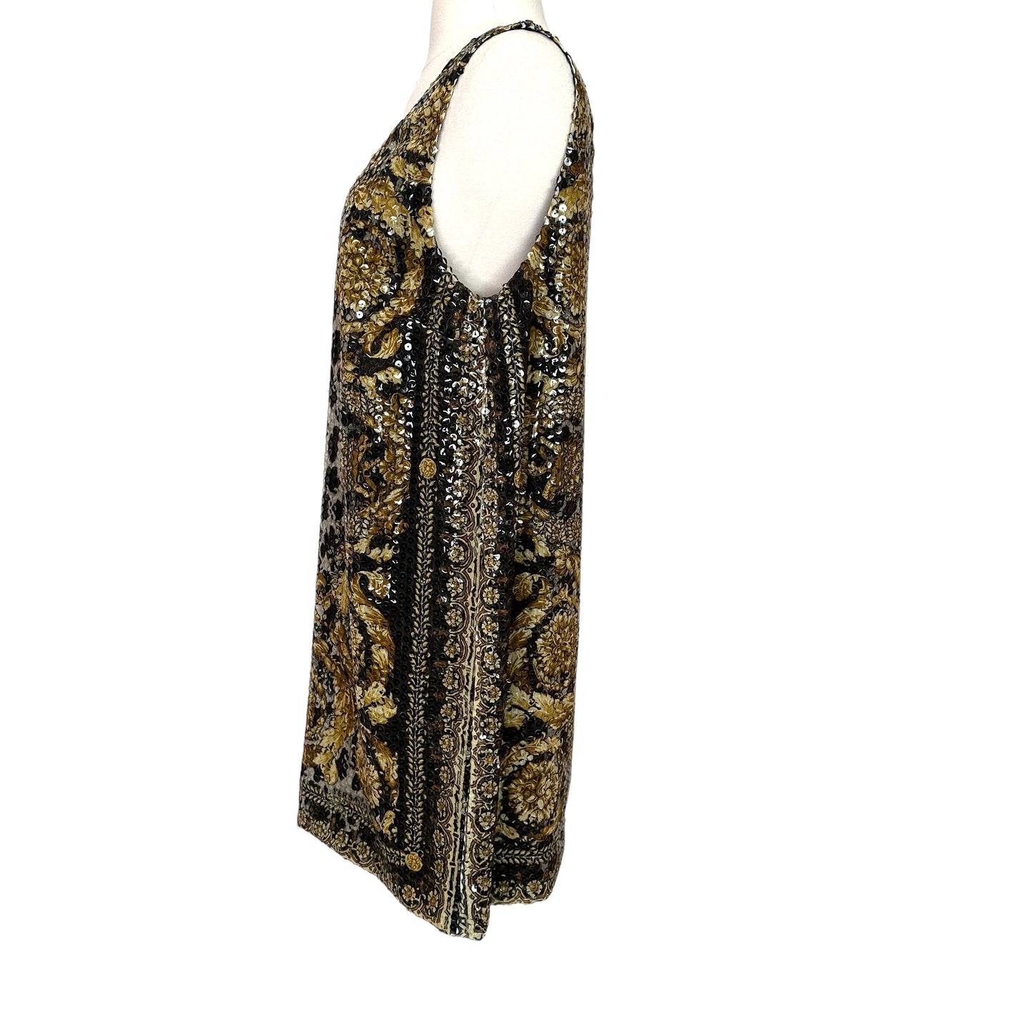 Sequins Printed Mini Dress - L
