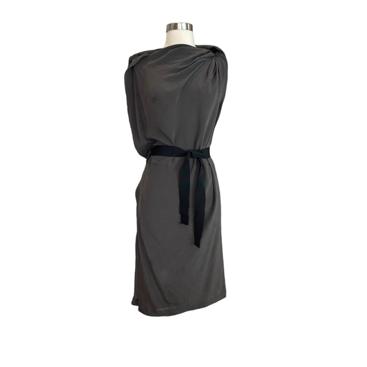 Grey Draped Dress - M