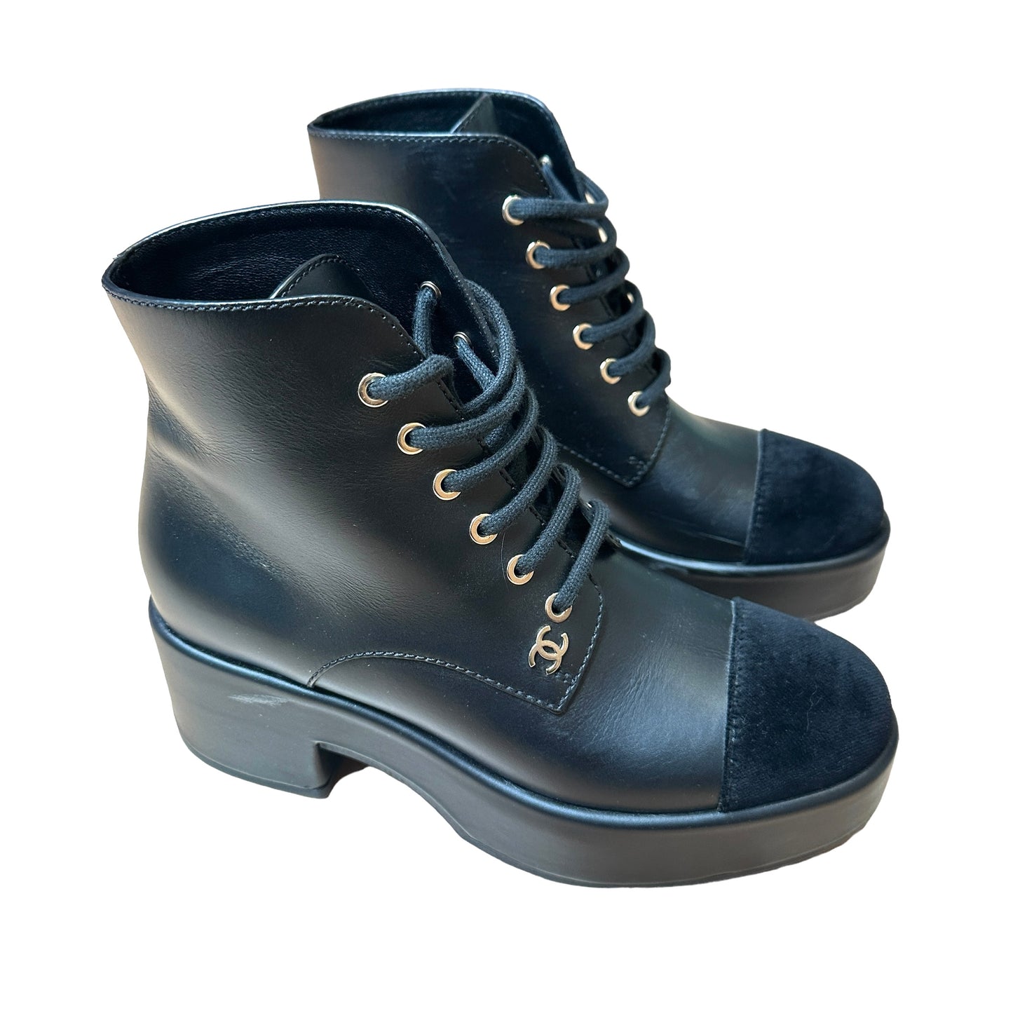 Chunky Platform Logo Boots - 8