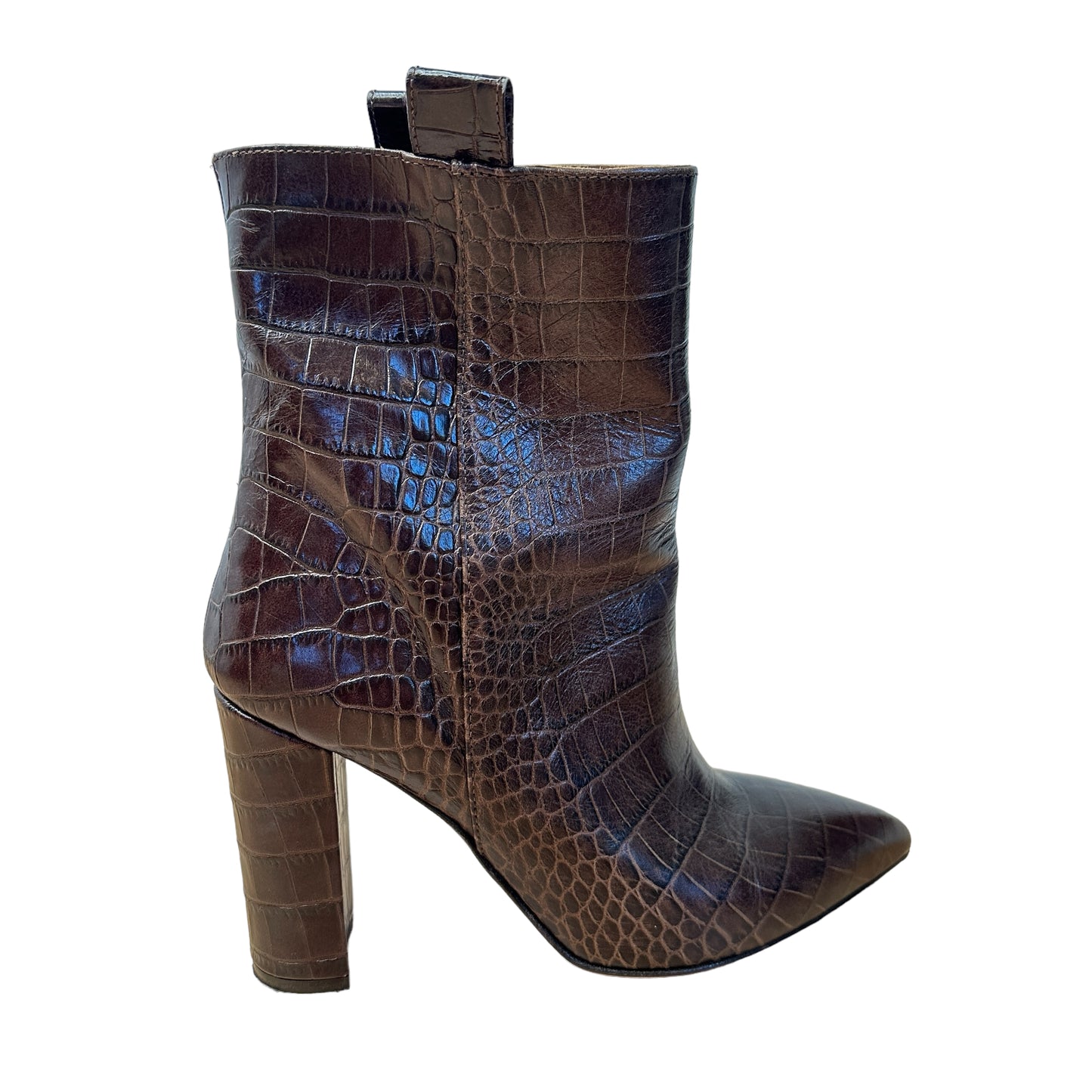Chocolate Brown Croc Boots - 11