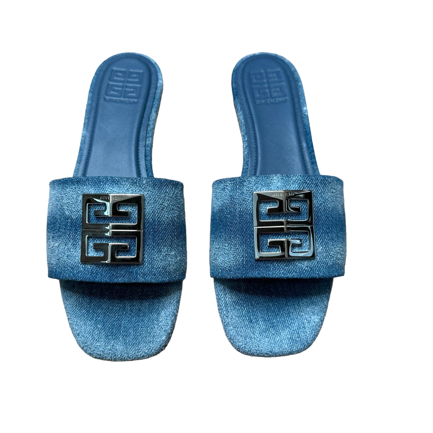 Denim Logo Mules - 9