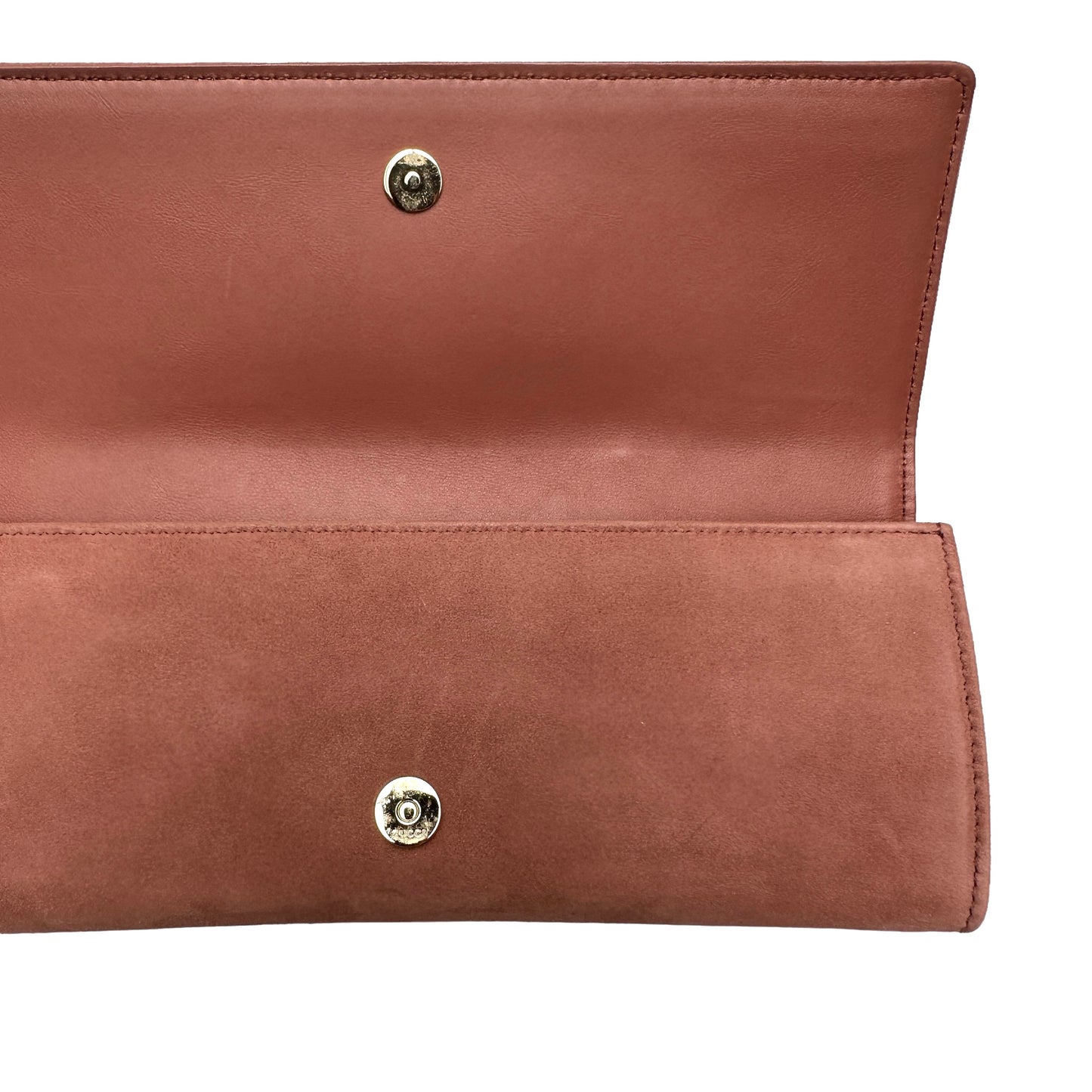 Vintage Pink Suede Clutch