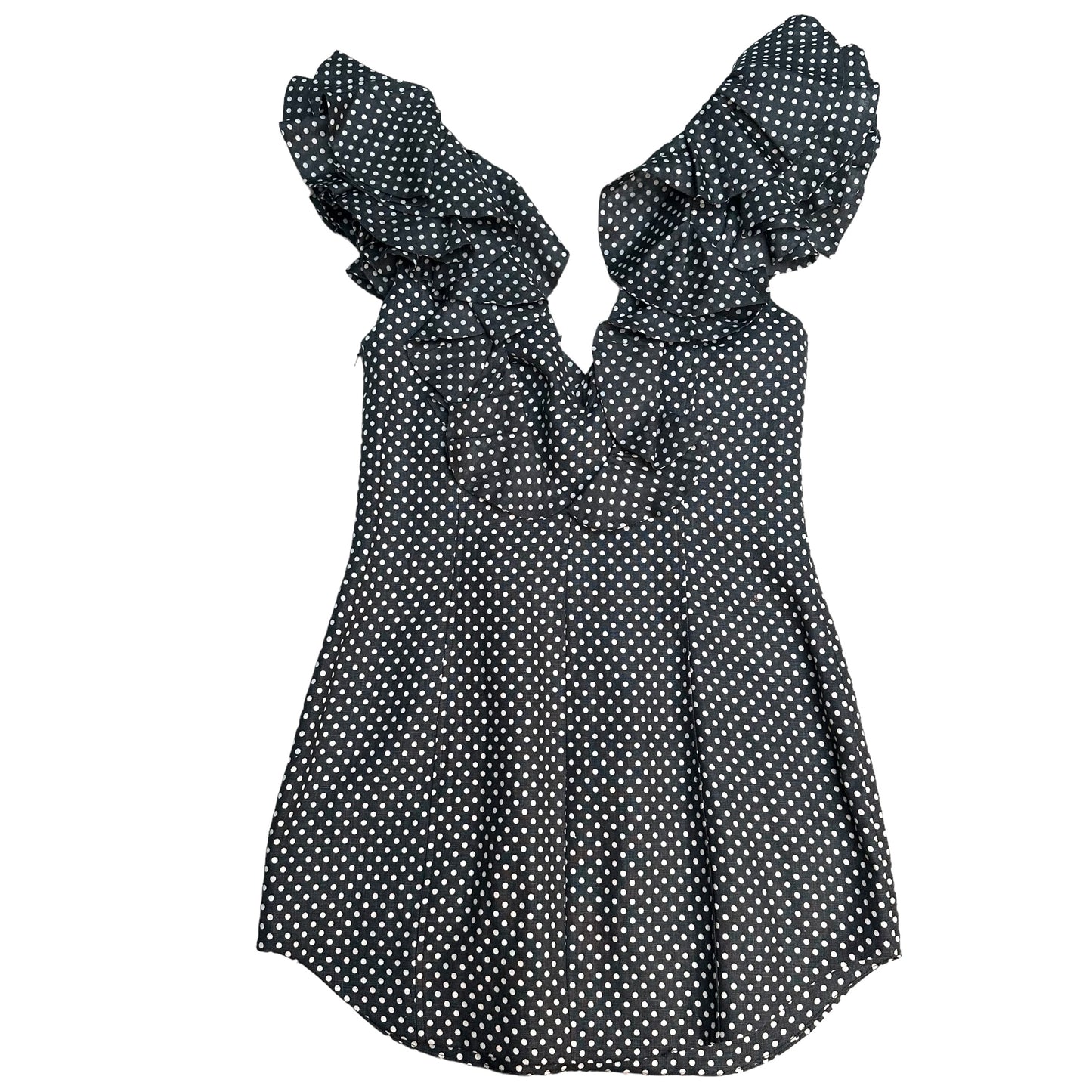 Black & White Polka Dress - M