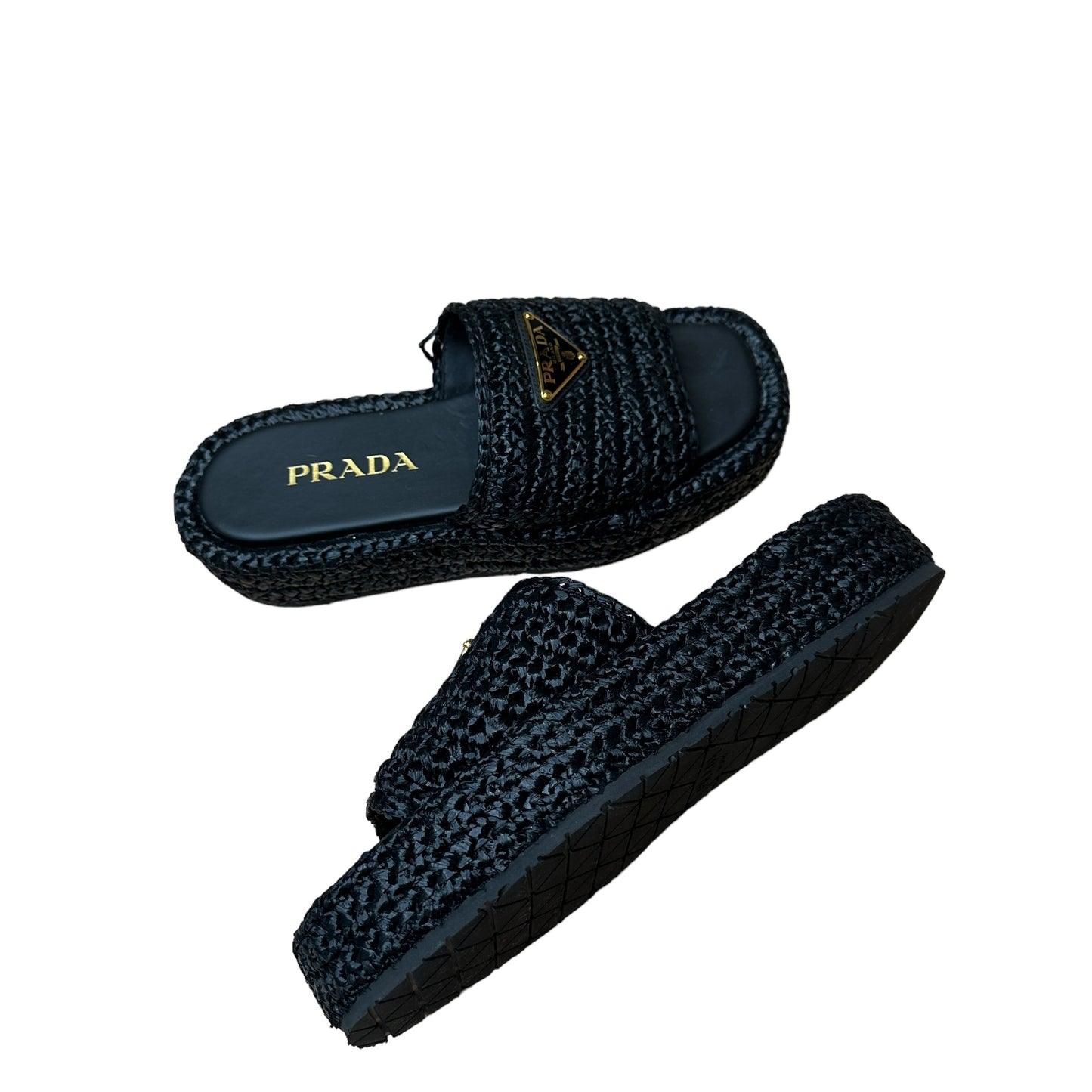 Raffia Logo Sandals - 6