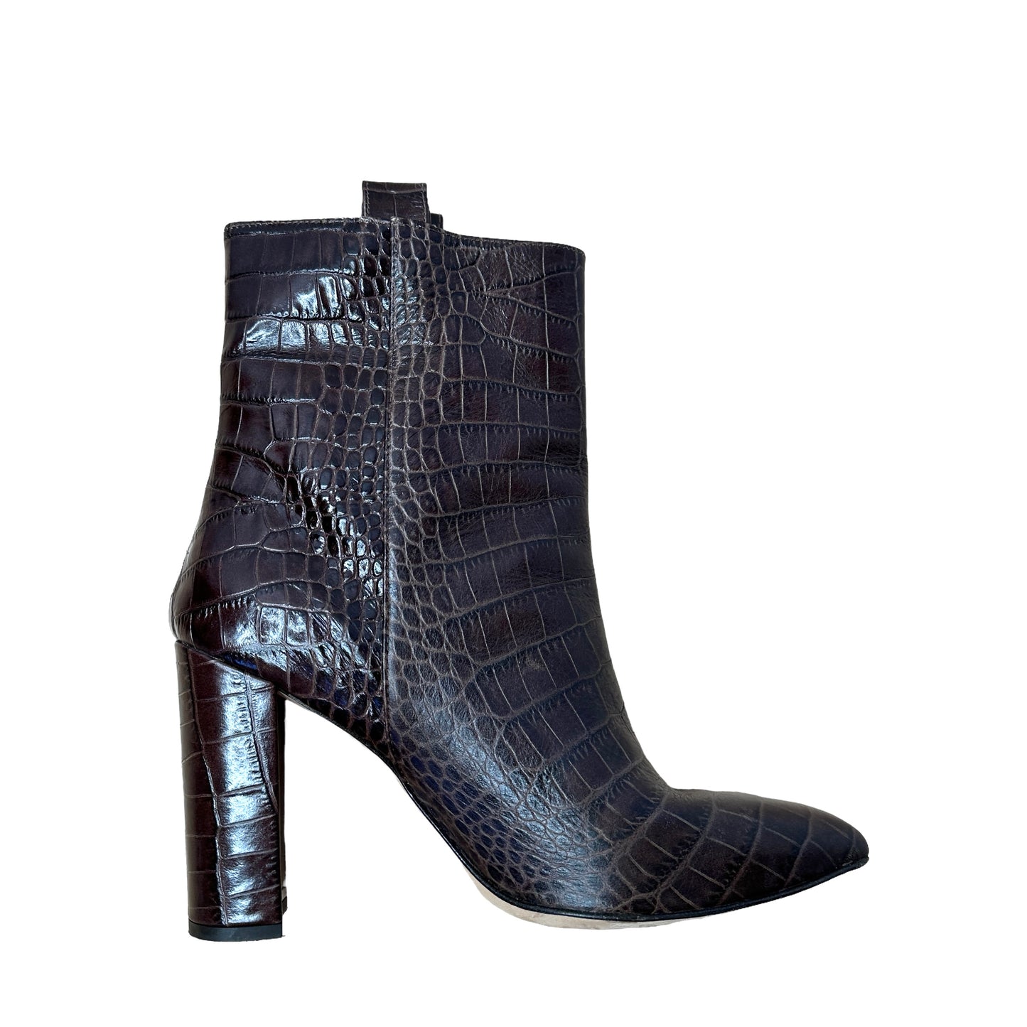 Chocolate Brown Croc Boots - 11