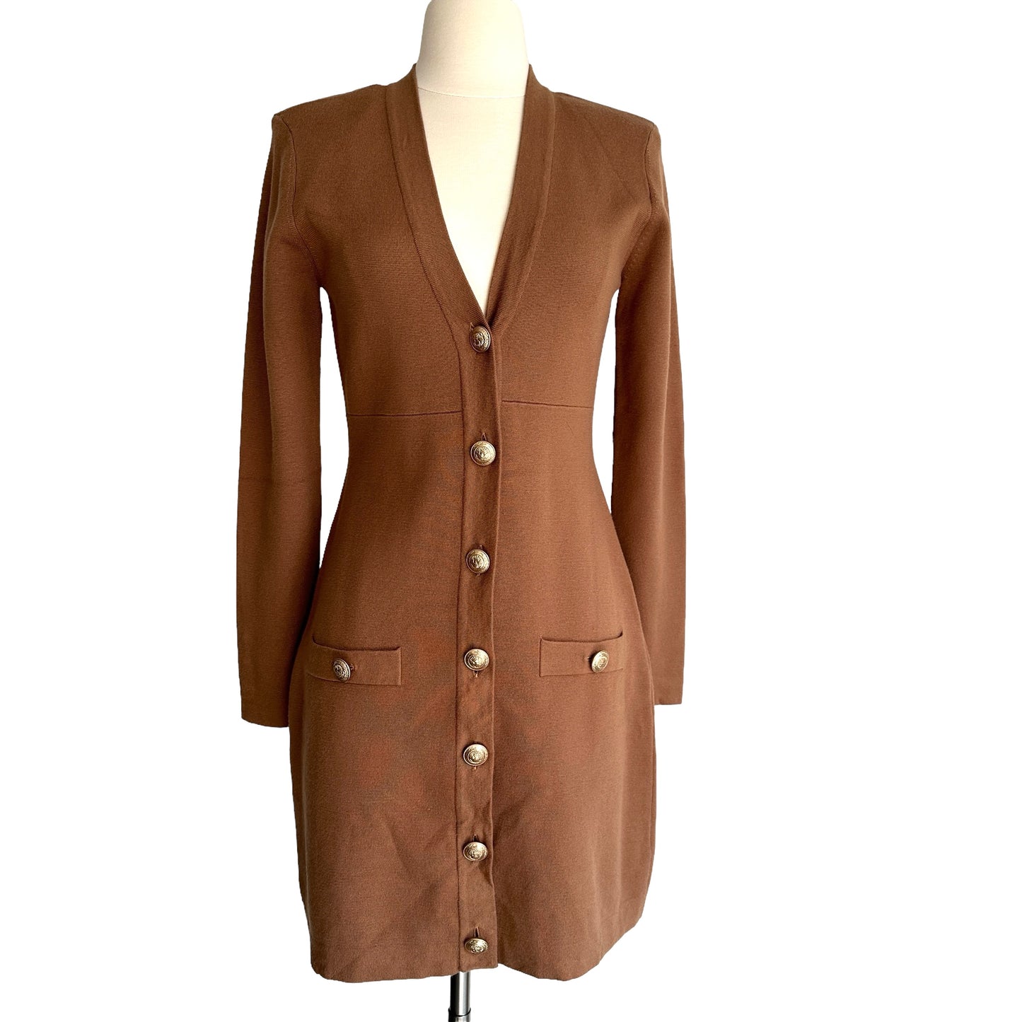 Brown & Gold Dress - S