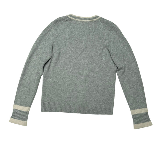 Grey & Cream Sweater - L