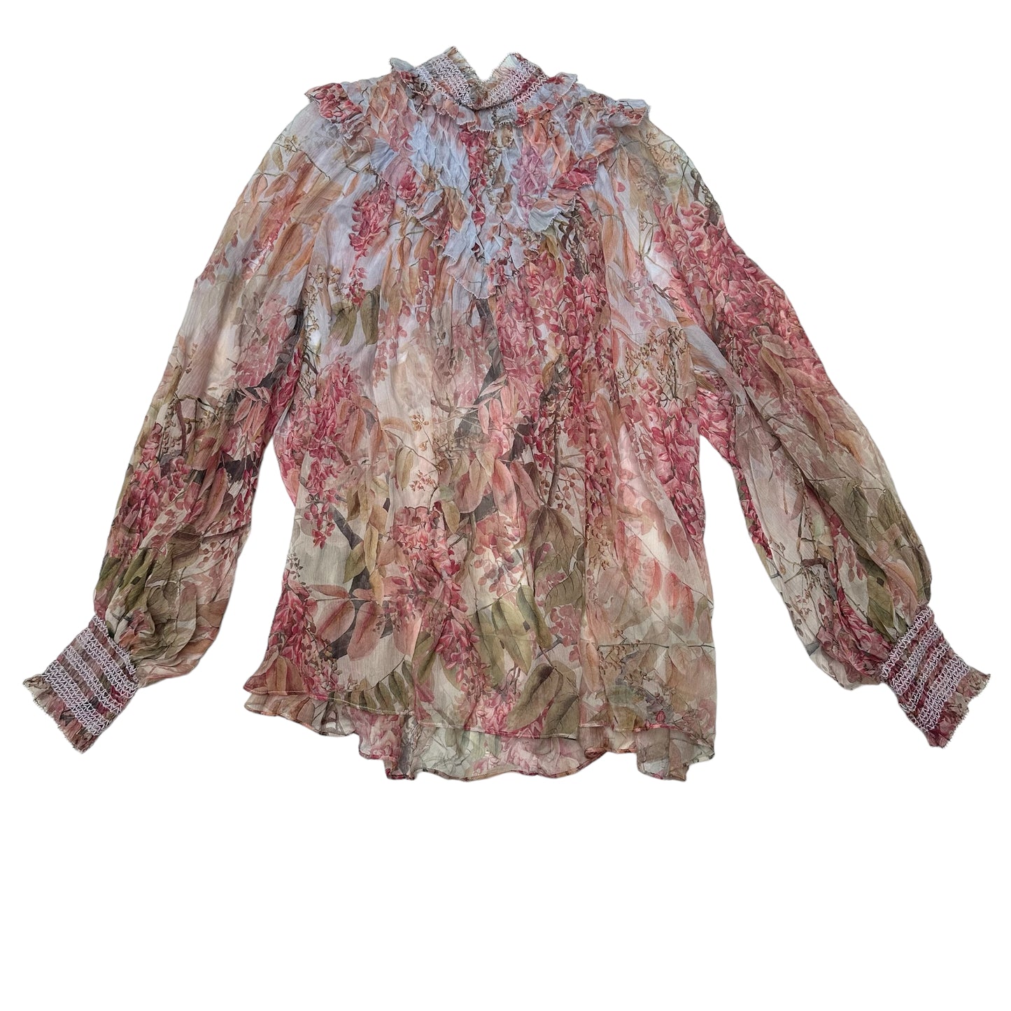 Floral Silk Blouse - S/M