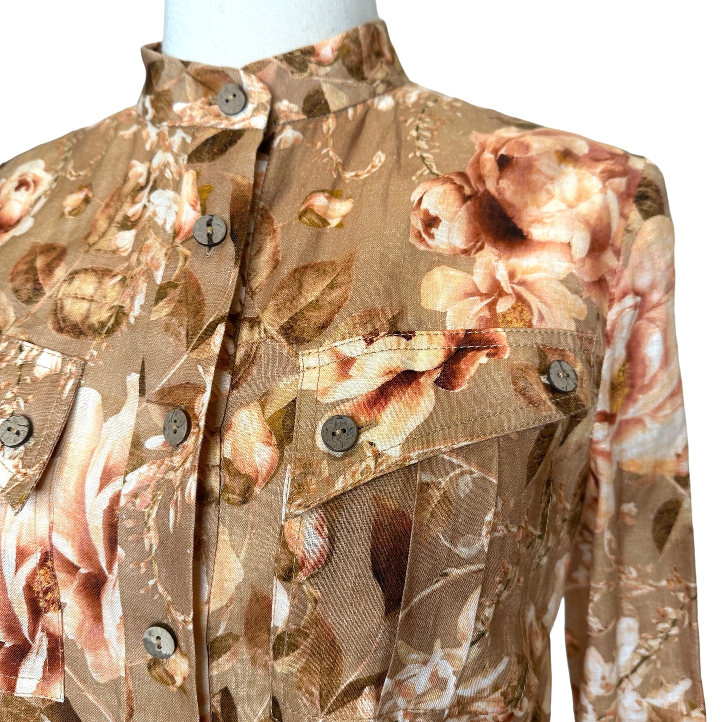 Floral Linen Shirt - S