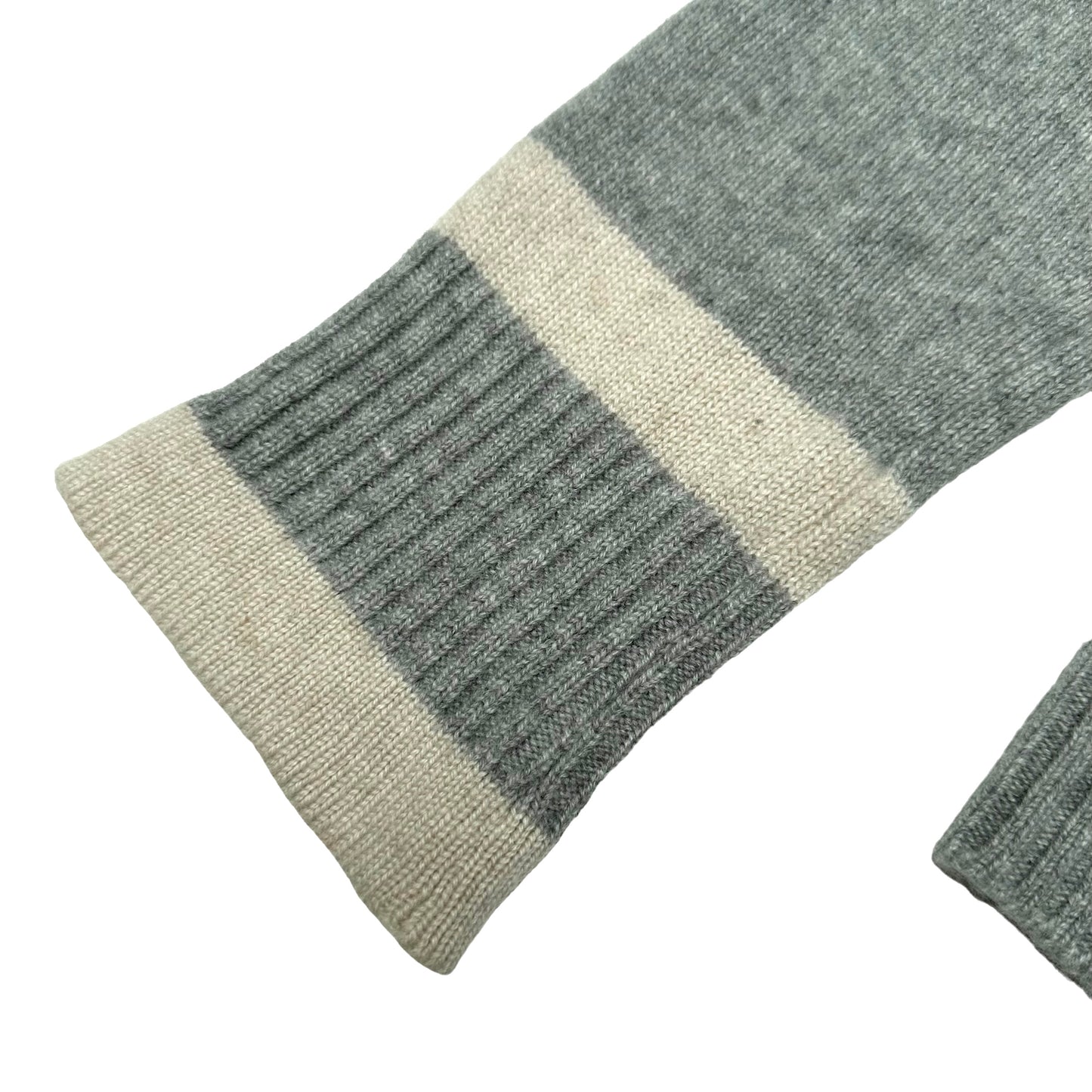 Grey & Cream Sweater - L