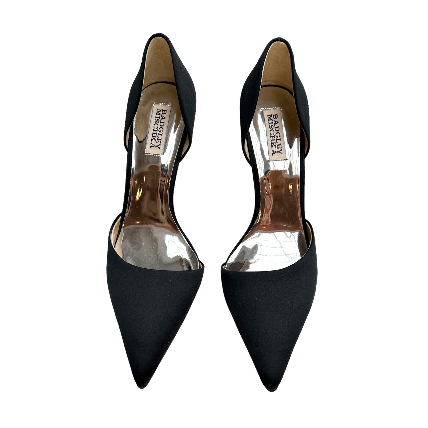 Black Crystal Embellished Heels - 10