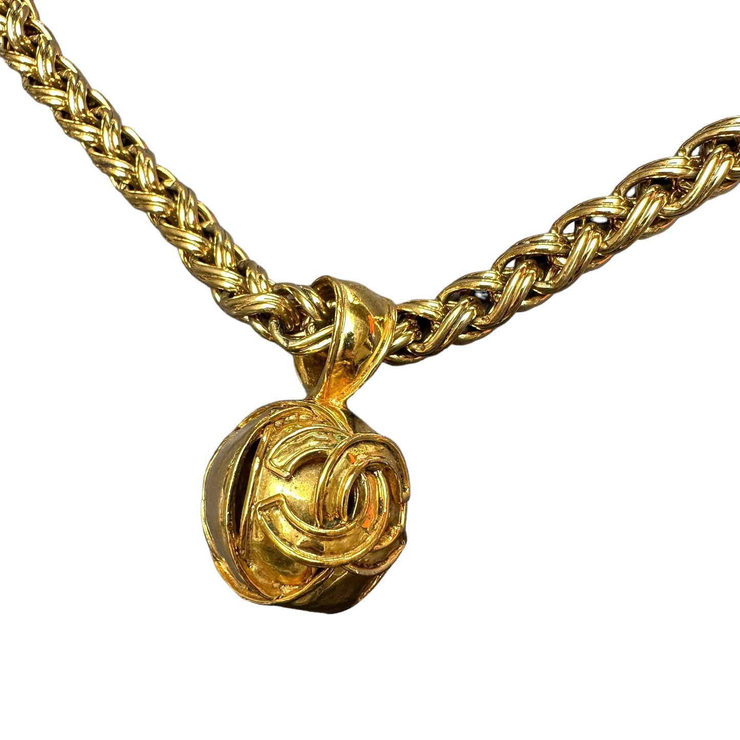 Vintage Chain Logo Necklace