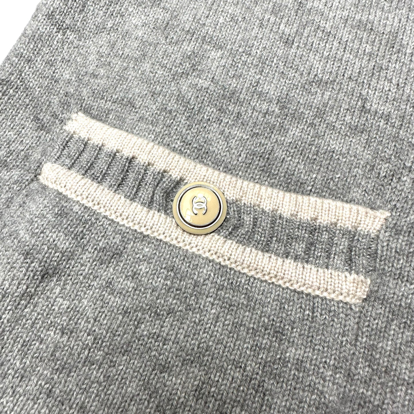 Grey & Cream Sweater - L