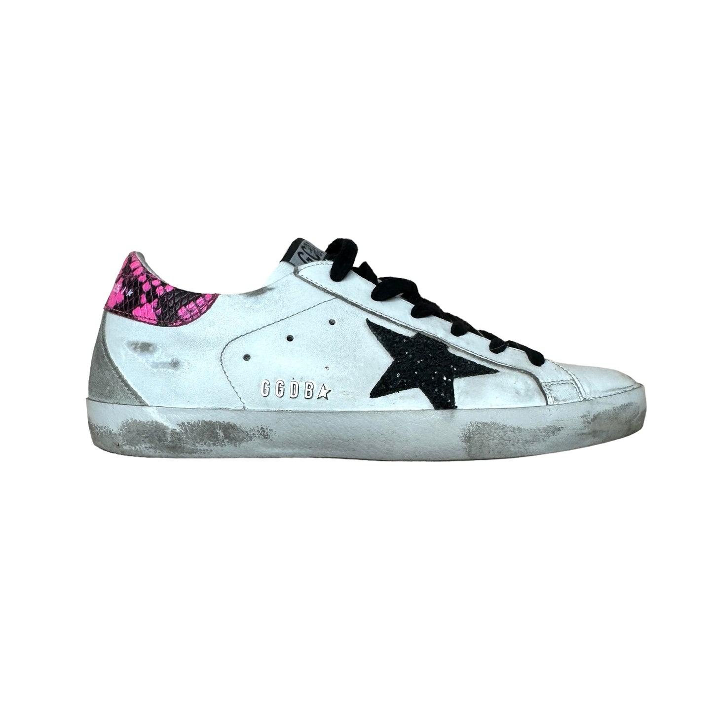 White Leather & Black Sparkles - 9